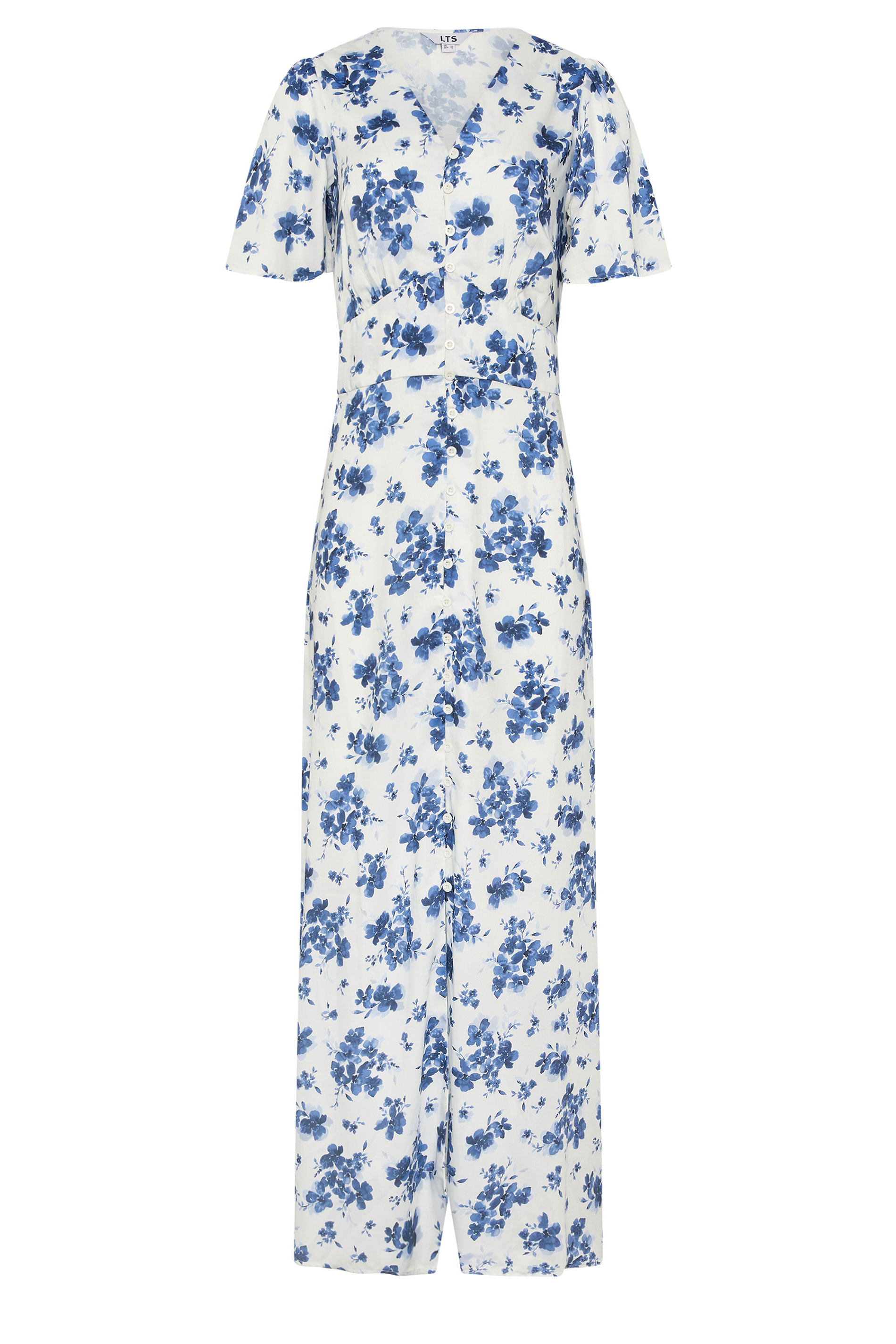 LTS Tall Women's White Floral Satin Maxi Dress | Long Tall Sally 5