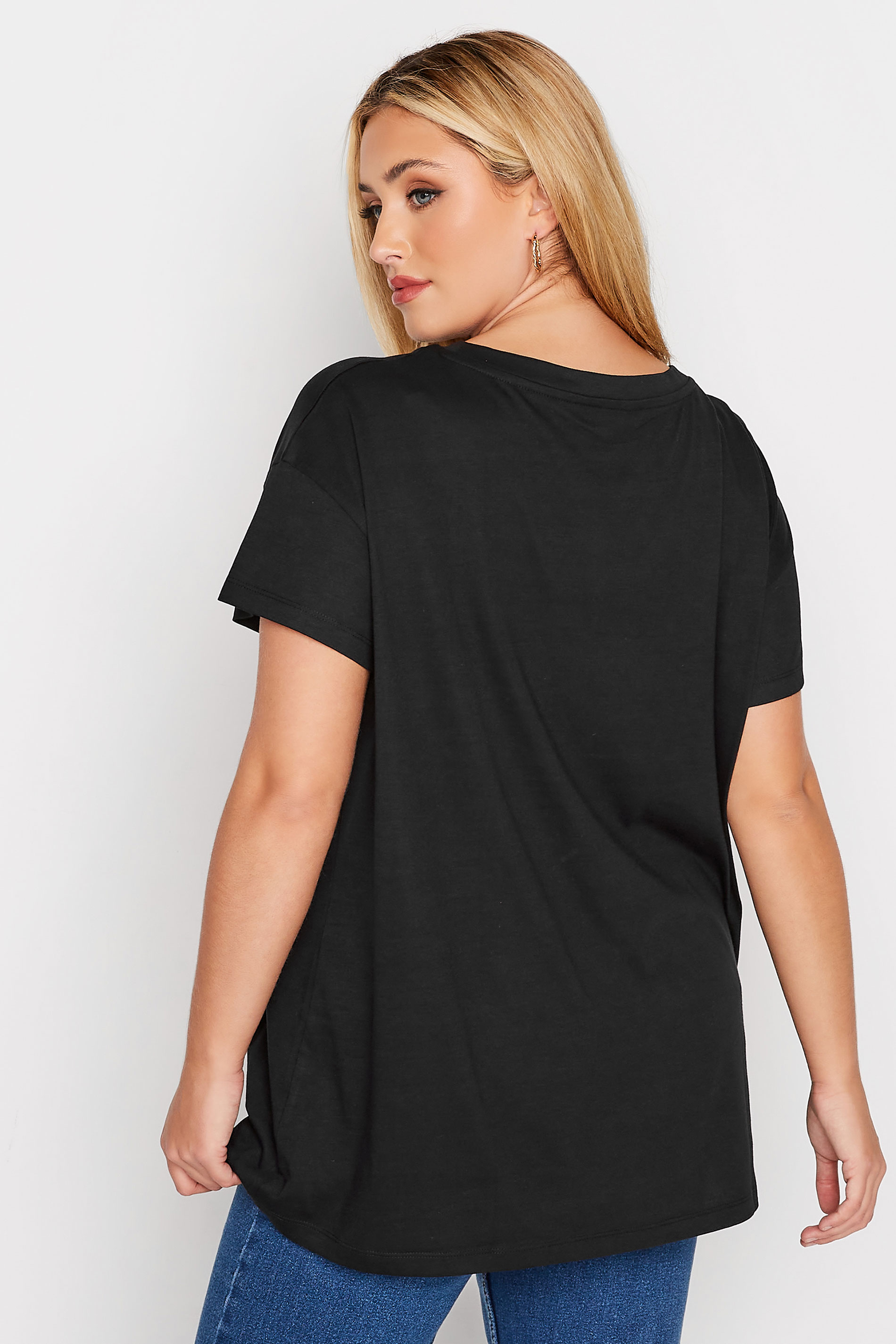 Curve Plus Size Black 'Louisiana' Tiger Print T-Shirt | Yours Clothing 3