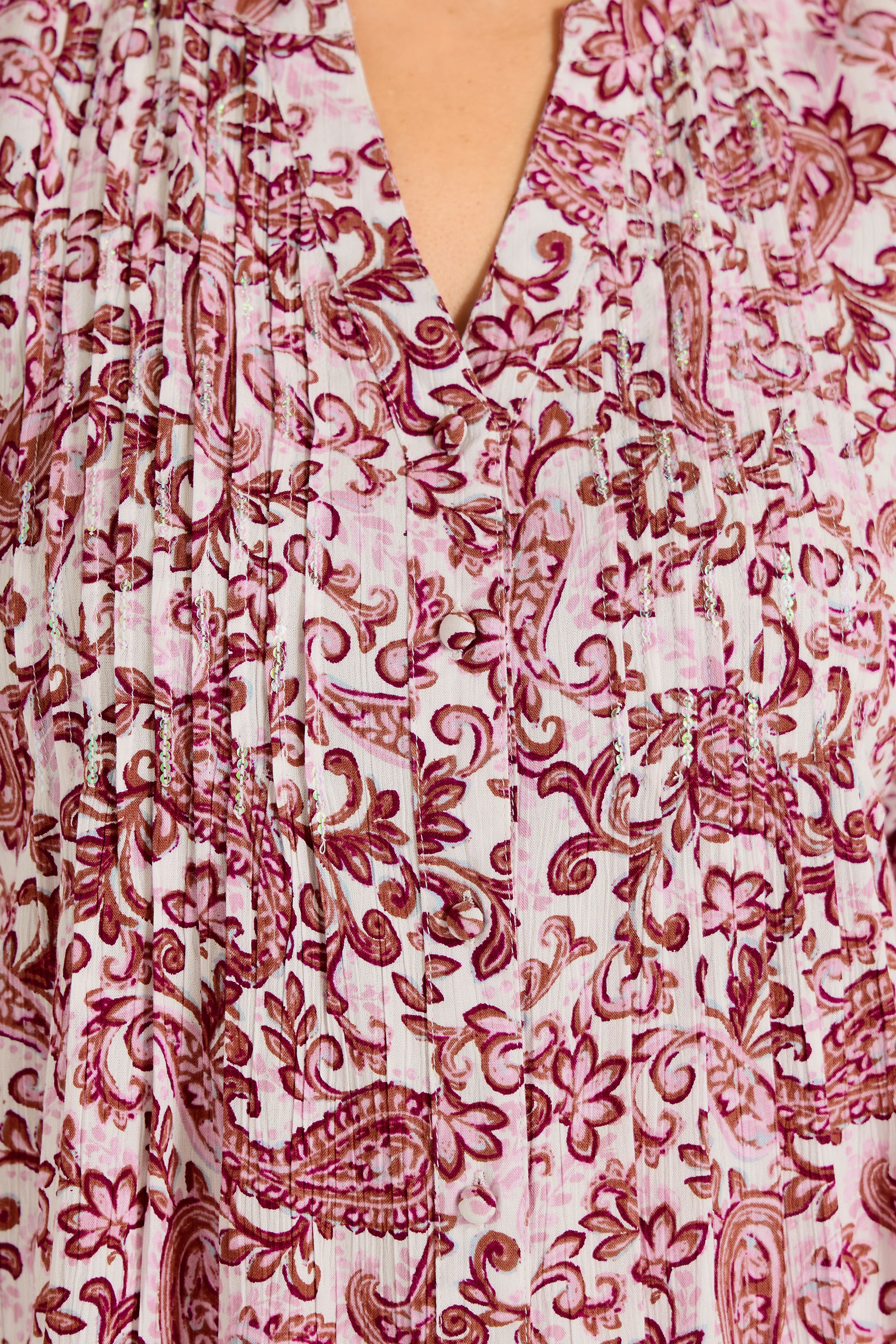 EVANS Plus Size Pink Floral Pintuck Blouse | Evans 4