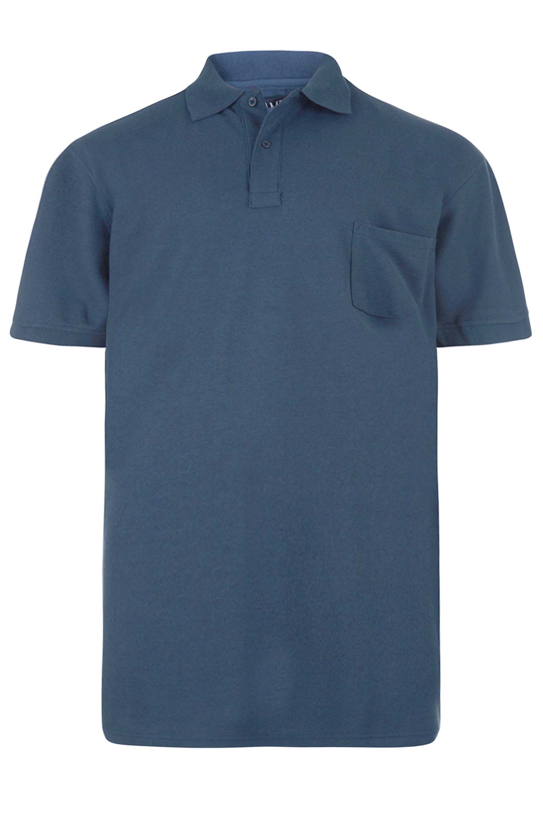 KAM Big & Tall Navy Blue Polo Shirt | BadRhino 2