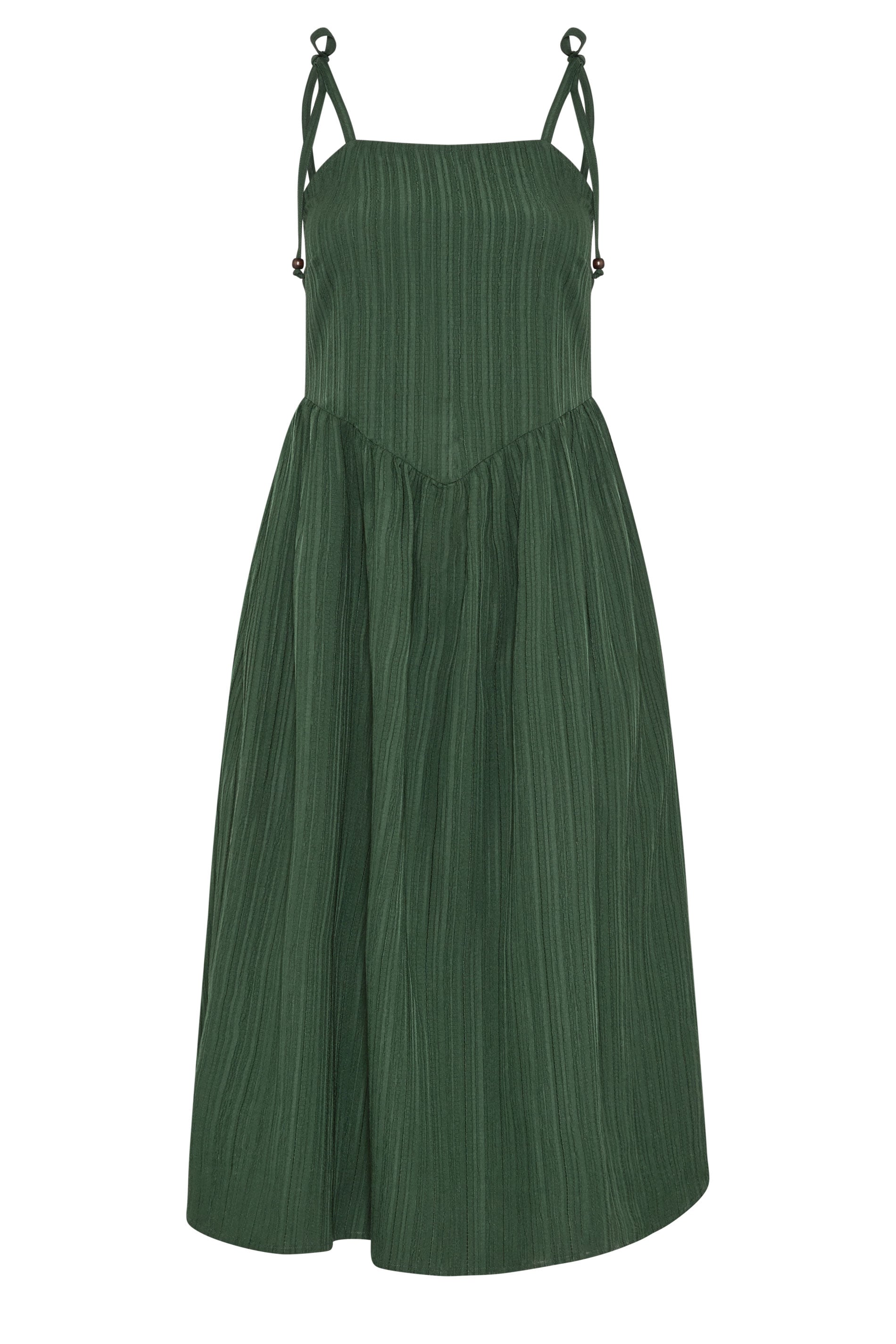 YOURS Plus Size Green Strappy Dress | Yours Clothing 5