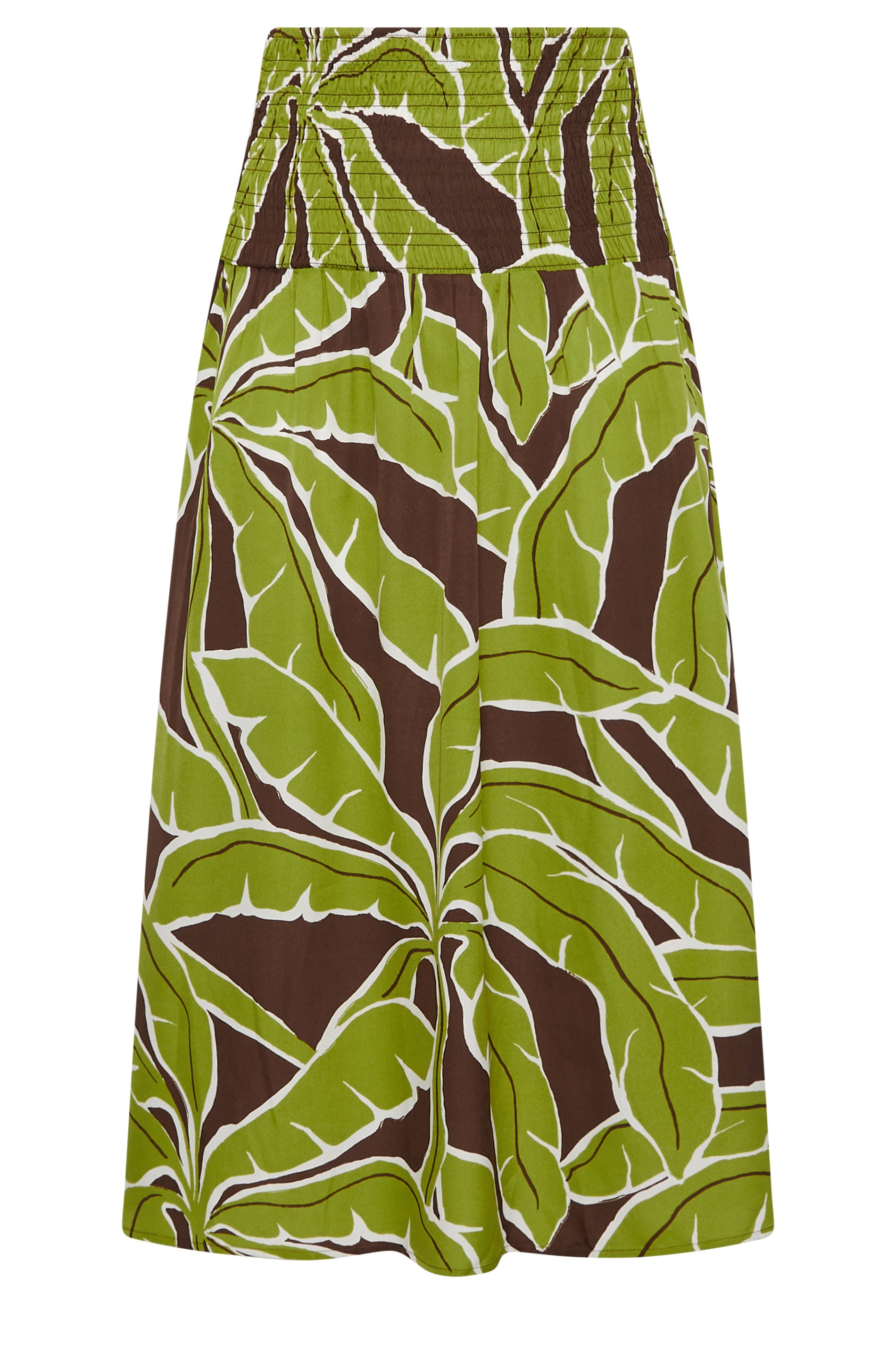 LIMITED COLLECTION Plus Size Green Palm Leaf Skirt | Yours Clothing 6