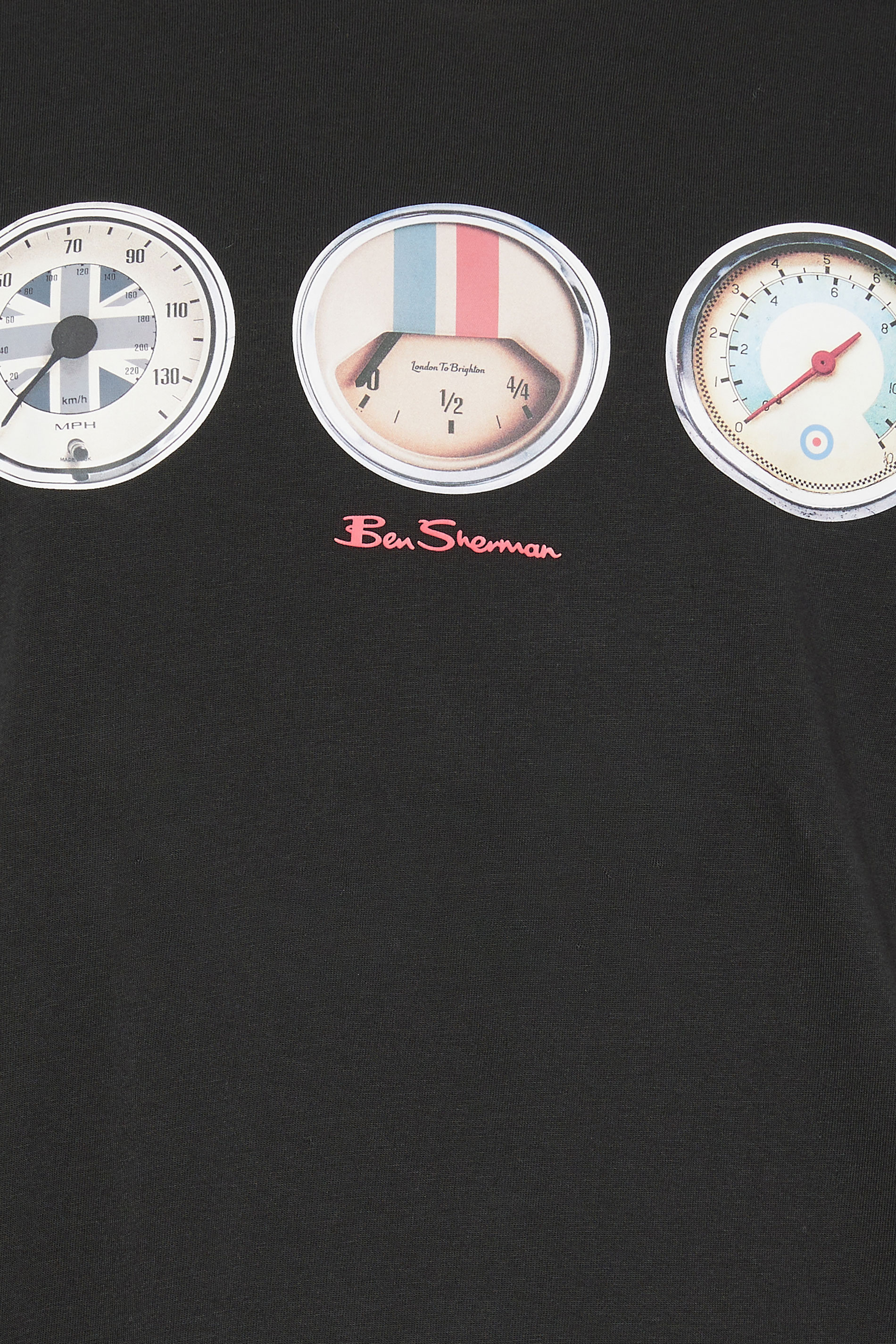 Ben Sherman Big & Tall Black Speed Graphic T-Shirt | BadRhino 5