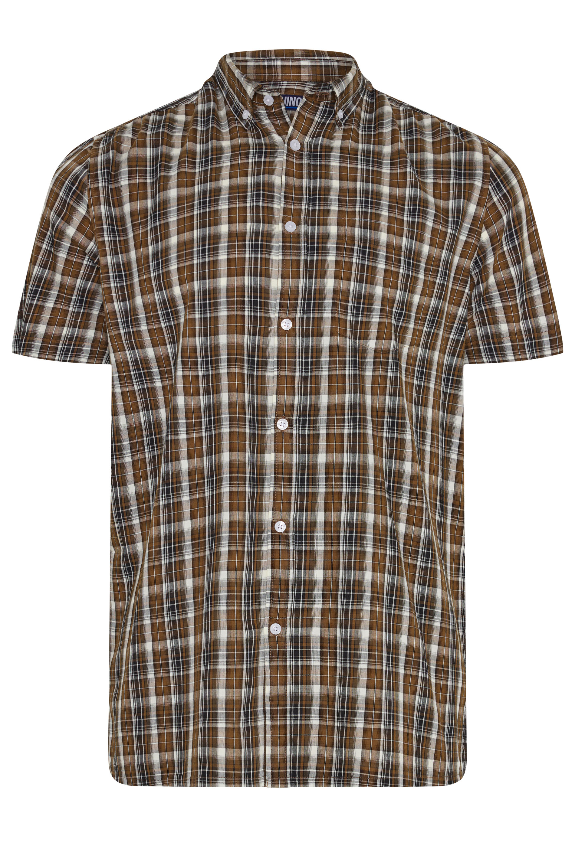 BadRhino Big & Tall Brown Check Shirt | BadRhino 1