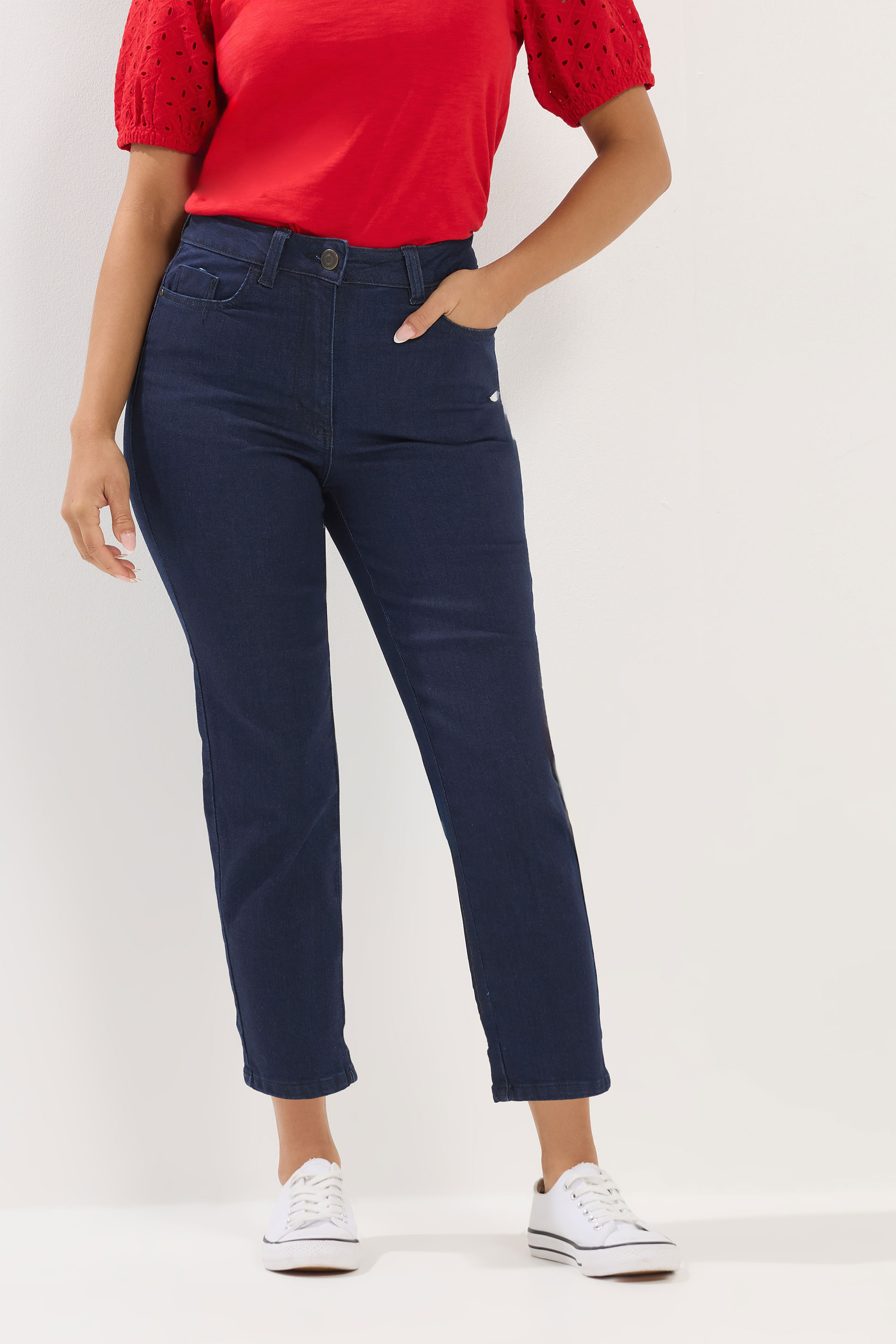 M&Co Petite Indigo Blue Cropped Jeans | M&Co 3
