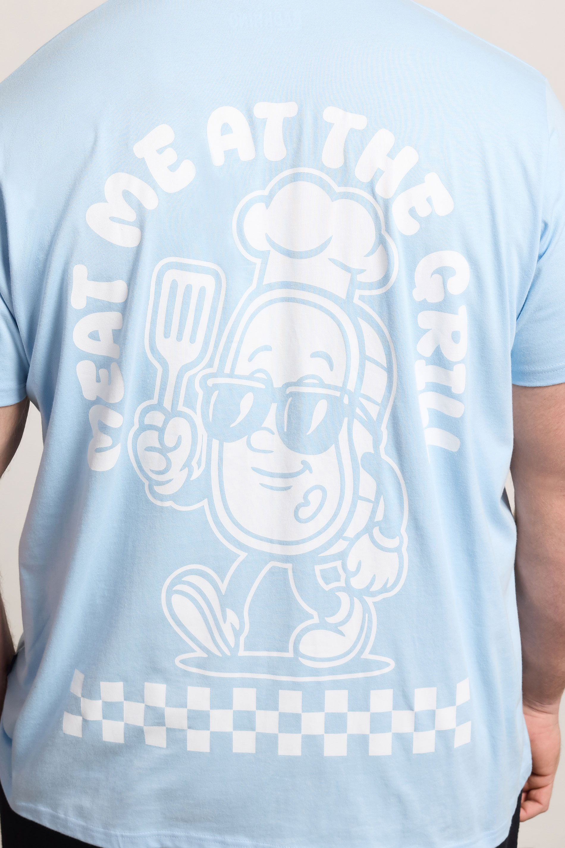 BadRhino Big & Tall Blue Extra Long 'Meat Grill' Graphic T-Shirt | BadRhino 4