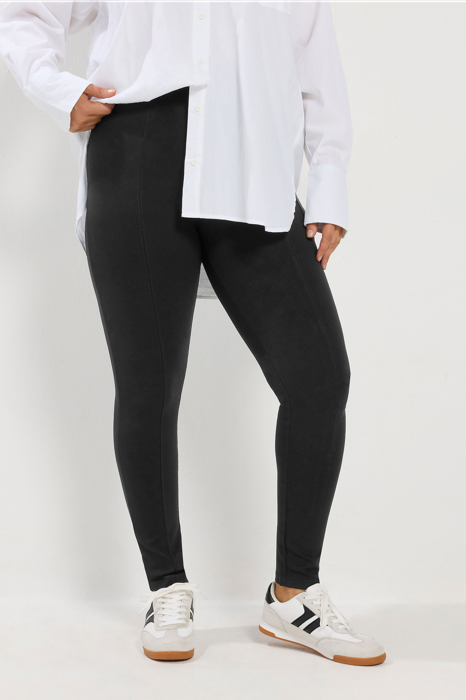 Yours Slimfit Broek Met Elastische Taille In Zwartsize 42