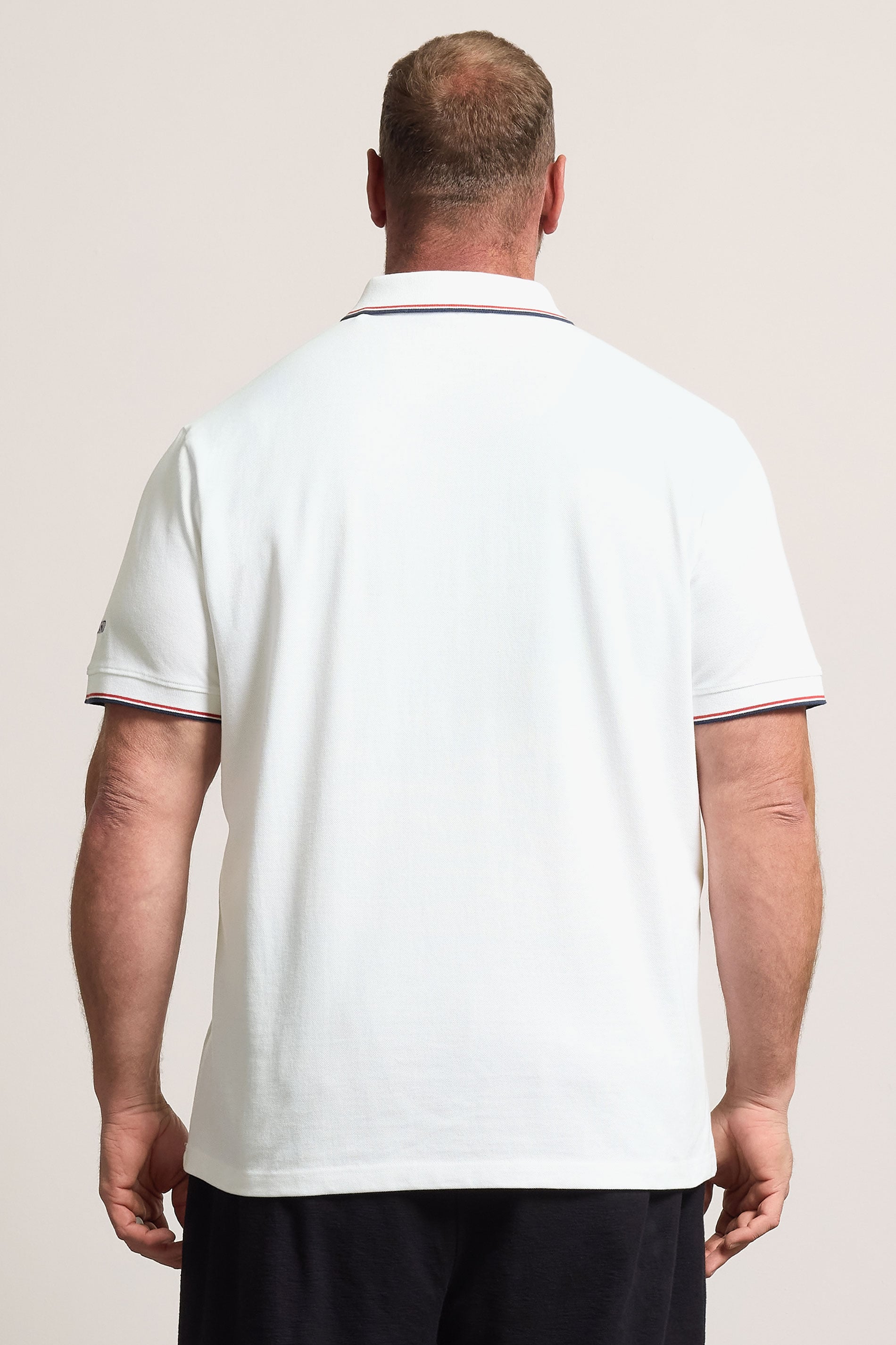 BadRhino Big & Tall White England Embroided Polo Shirt | BadRhino 2