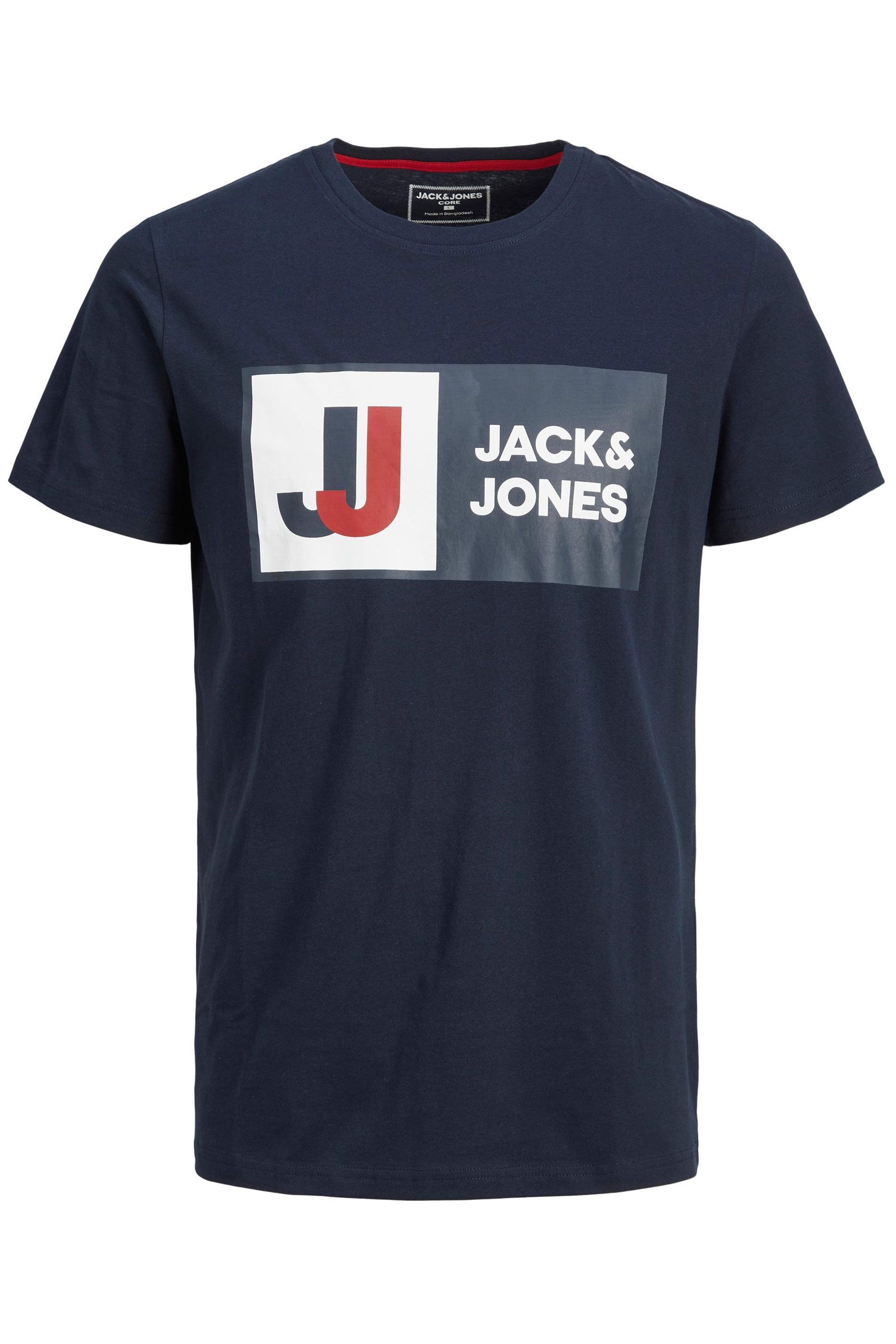 JACK & JONES Big & Tall Navy Blue Logo T-Shirt | BadRhino 2