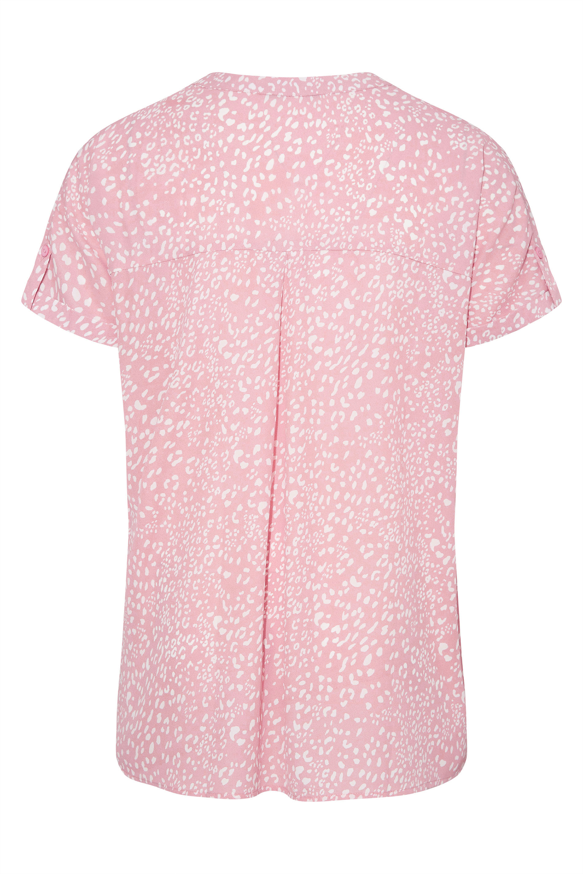 Grande taille  Tops Grande taille  Blouses & Chemisiers | Chemisier Rose Manches Courtes Imprimé Animal - RI93660