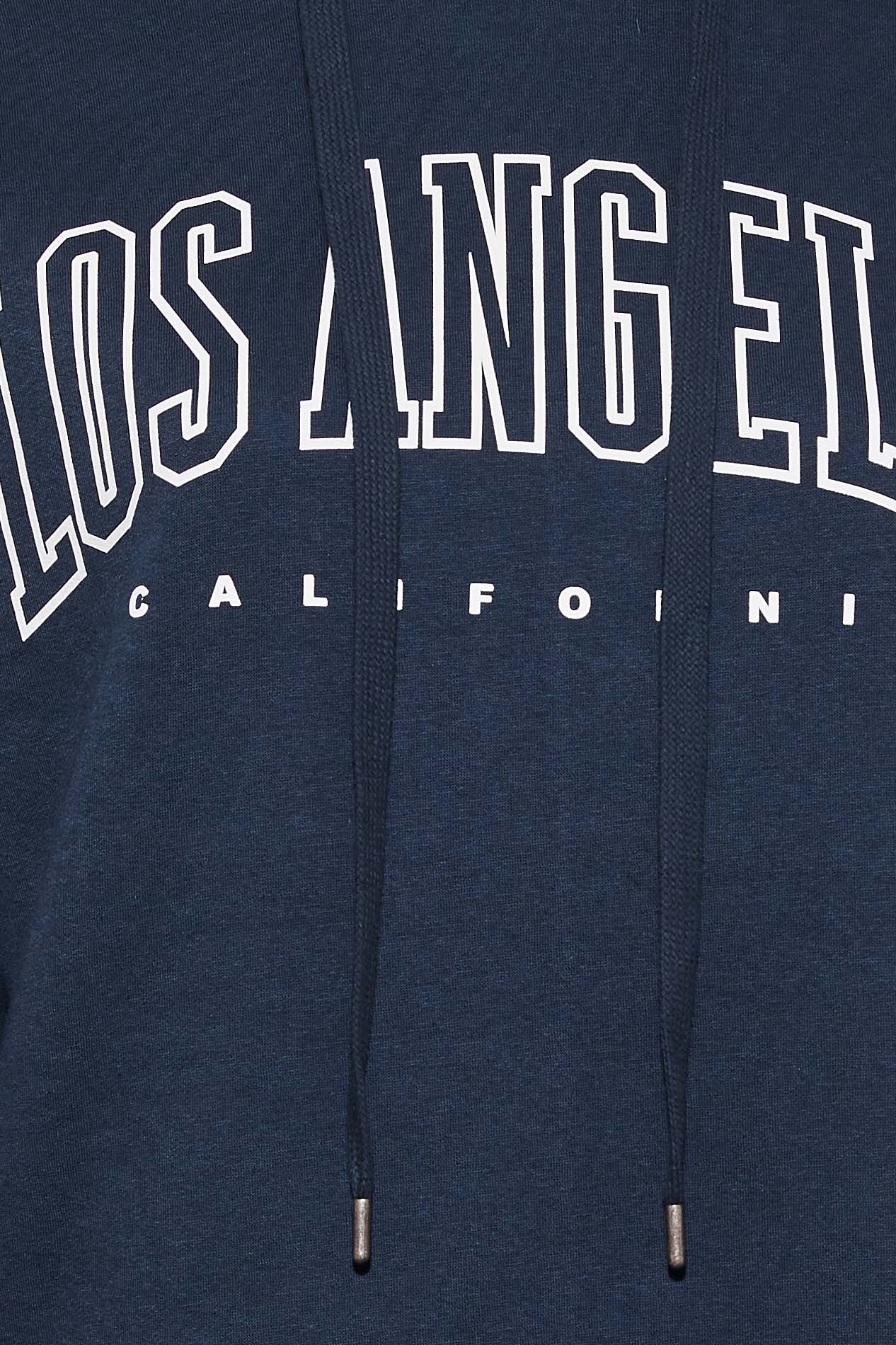 YOURS Plus Size Navy Blue 'Los Angeles' Slogan T-Shirt