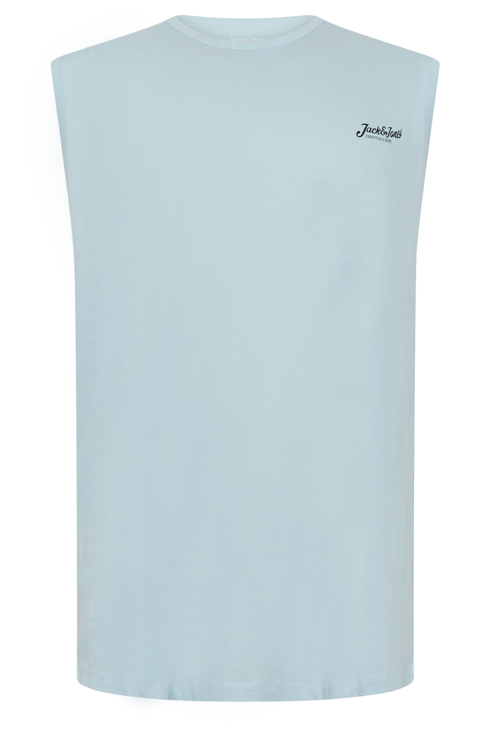 JACK & JONES 3 PACK Big & Tall White, Black, and Light Blue Tanktops | BadRhino 8