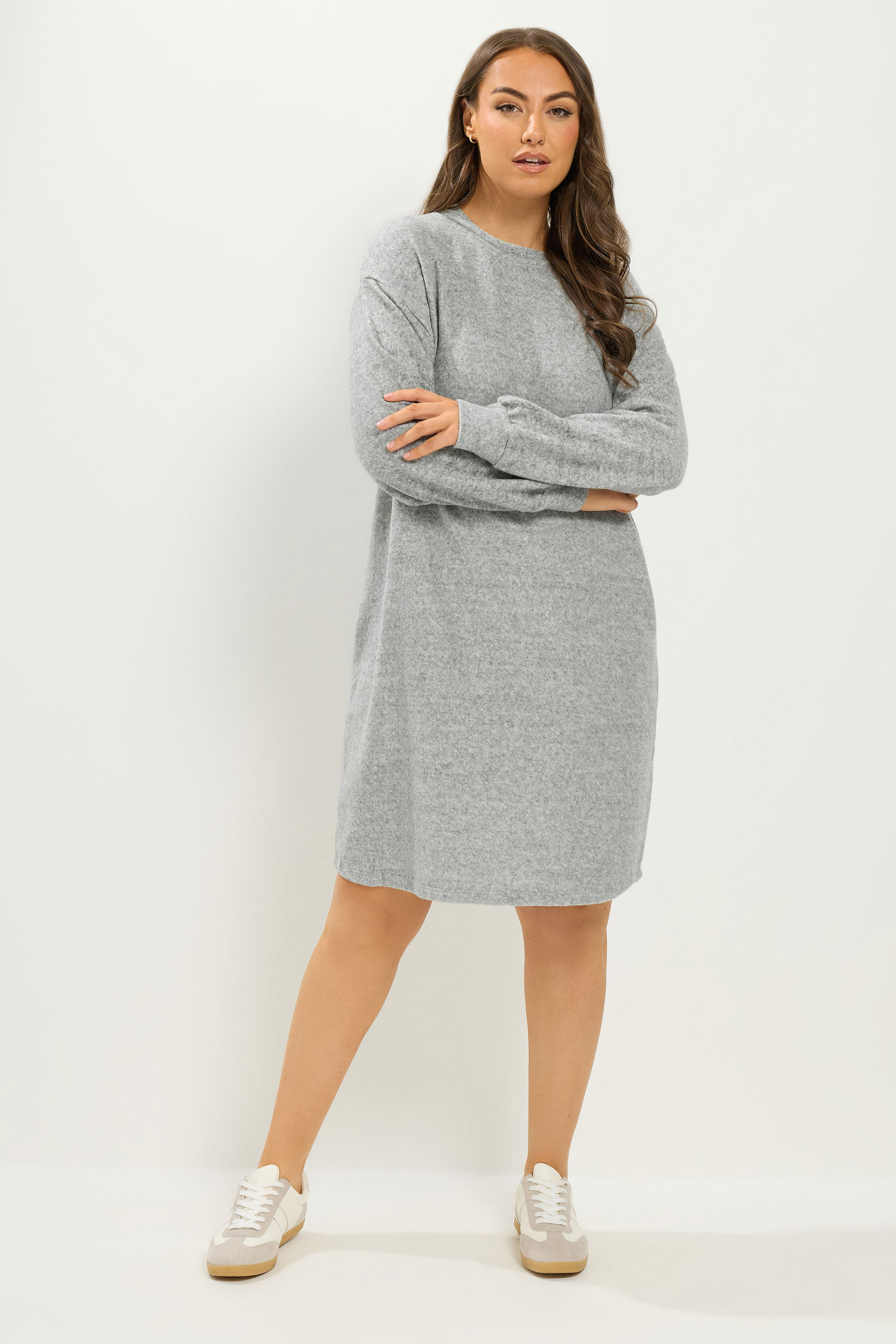 cotton on jumper dress YOURS Plus Size Grey Size:28W x 30L long black prom dresses Garment Fit:STRAIGHT Maxi dress enought for your daily