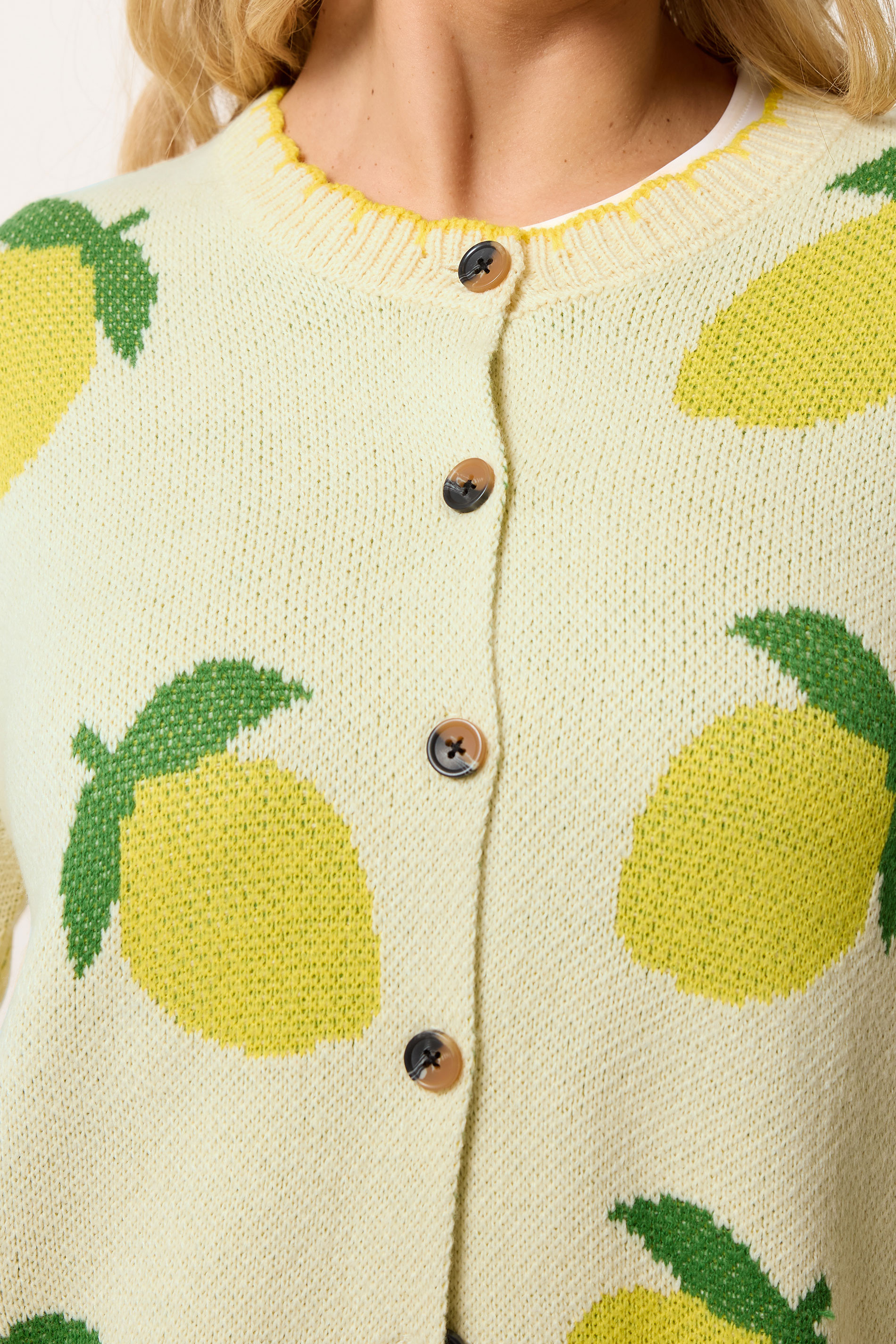 YOURS Plus Size Yellow Lemon Cardigan | Yours Clothing 4