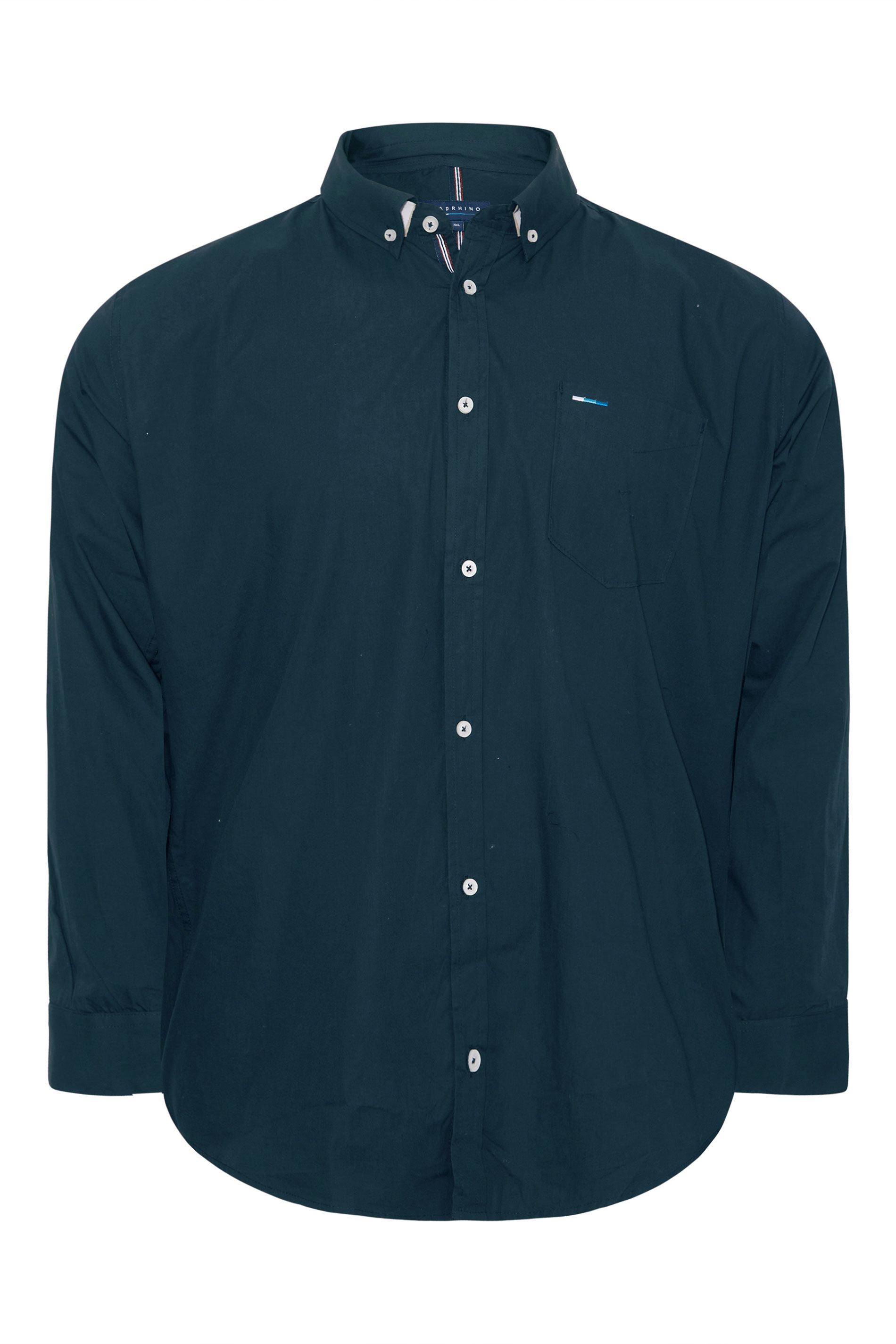 BadRhino Navy Blue Cotton Poplin Long Sleeve Shirt | BadRhino 3