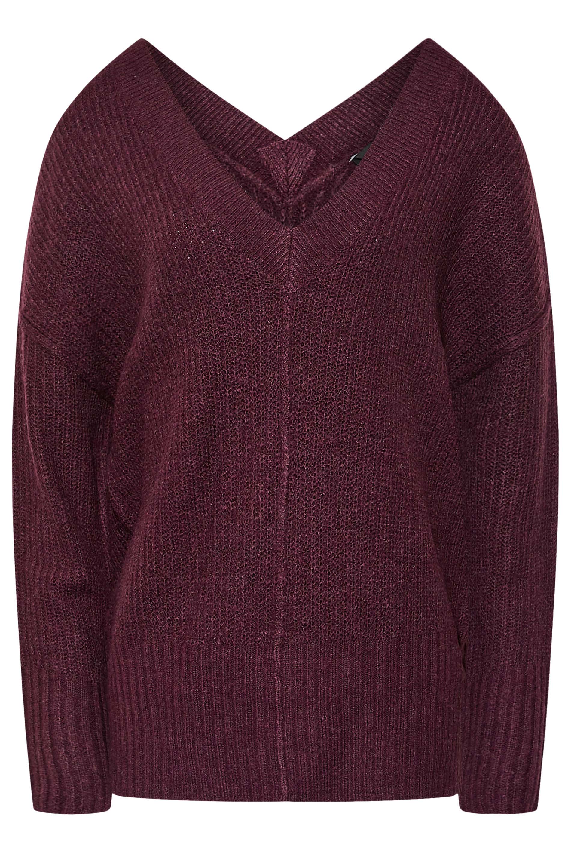 LTS Tall Women's Purple V-Neck Jumper | Long Tall Sally