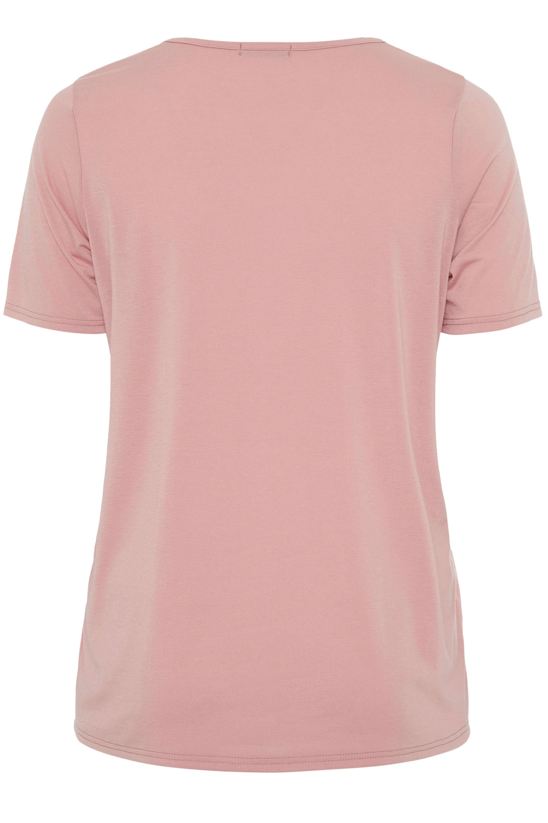 LIMITED COLLECTION Blush Pink Heart Print T-Shirt | Yours Clothing