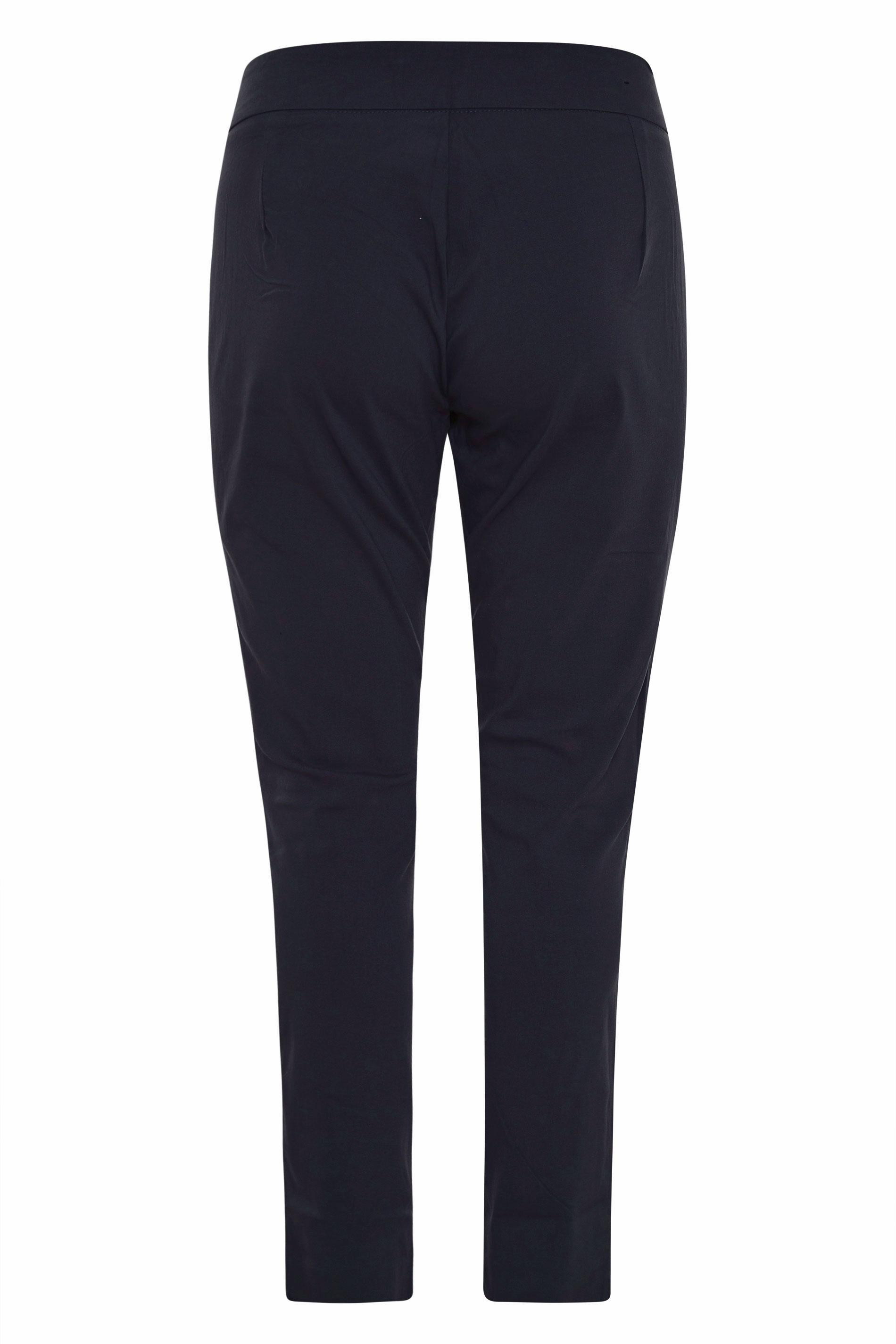 Navy Blue Bengaline Stretch Trousers | Yours Clothing