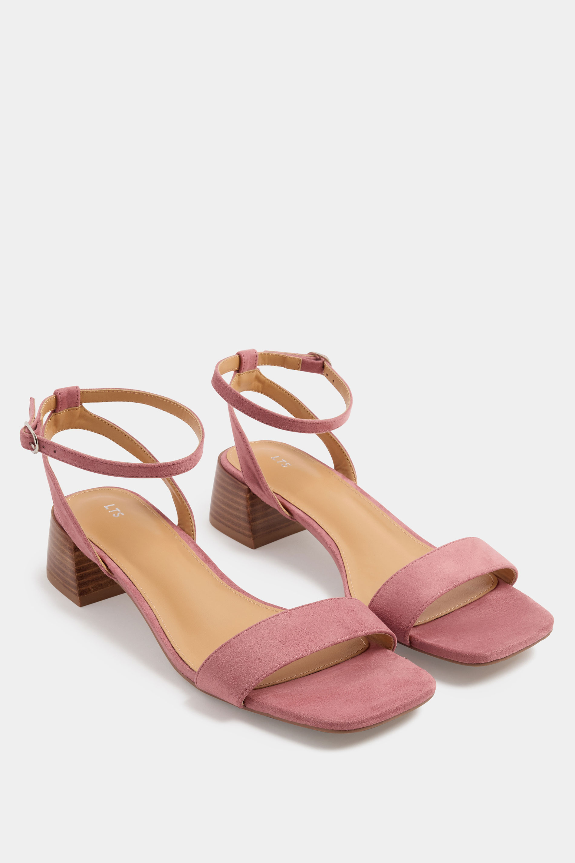 LTS Blush Pink Strap Block Heel In Standard Fit | Long Tall Sally 3