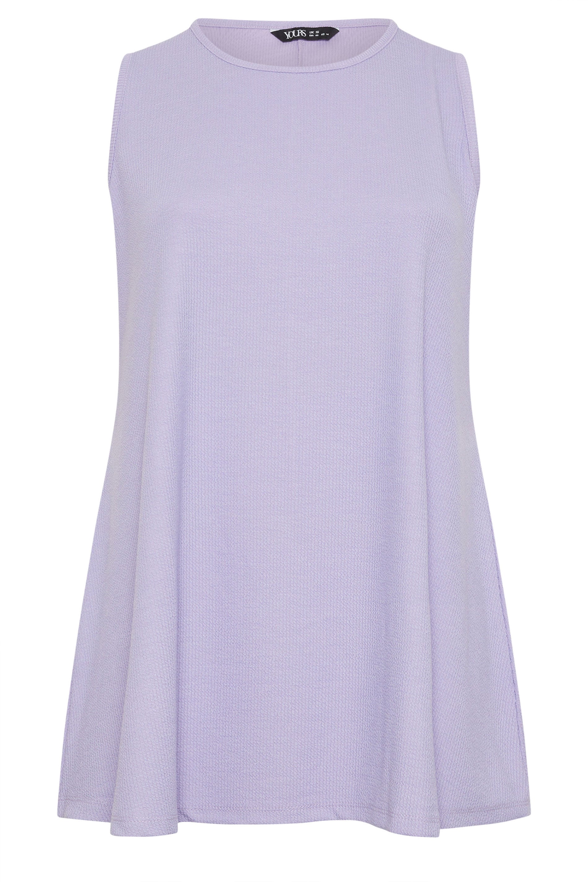 YOURS Plus Size Purple Soft Touch Swing Vest Top | Yours Clothing 5