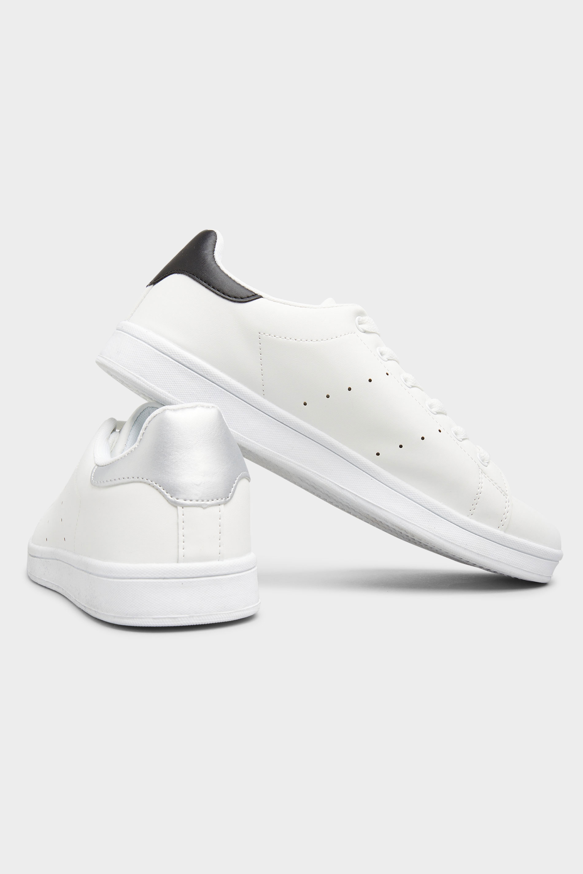 Chaussures Pieds Larges Tennis & Baskets Pieds Larges | LIMITED COLLECTION - Tennis Blanches & Noires Vegan Pieds Larges E - TH68906