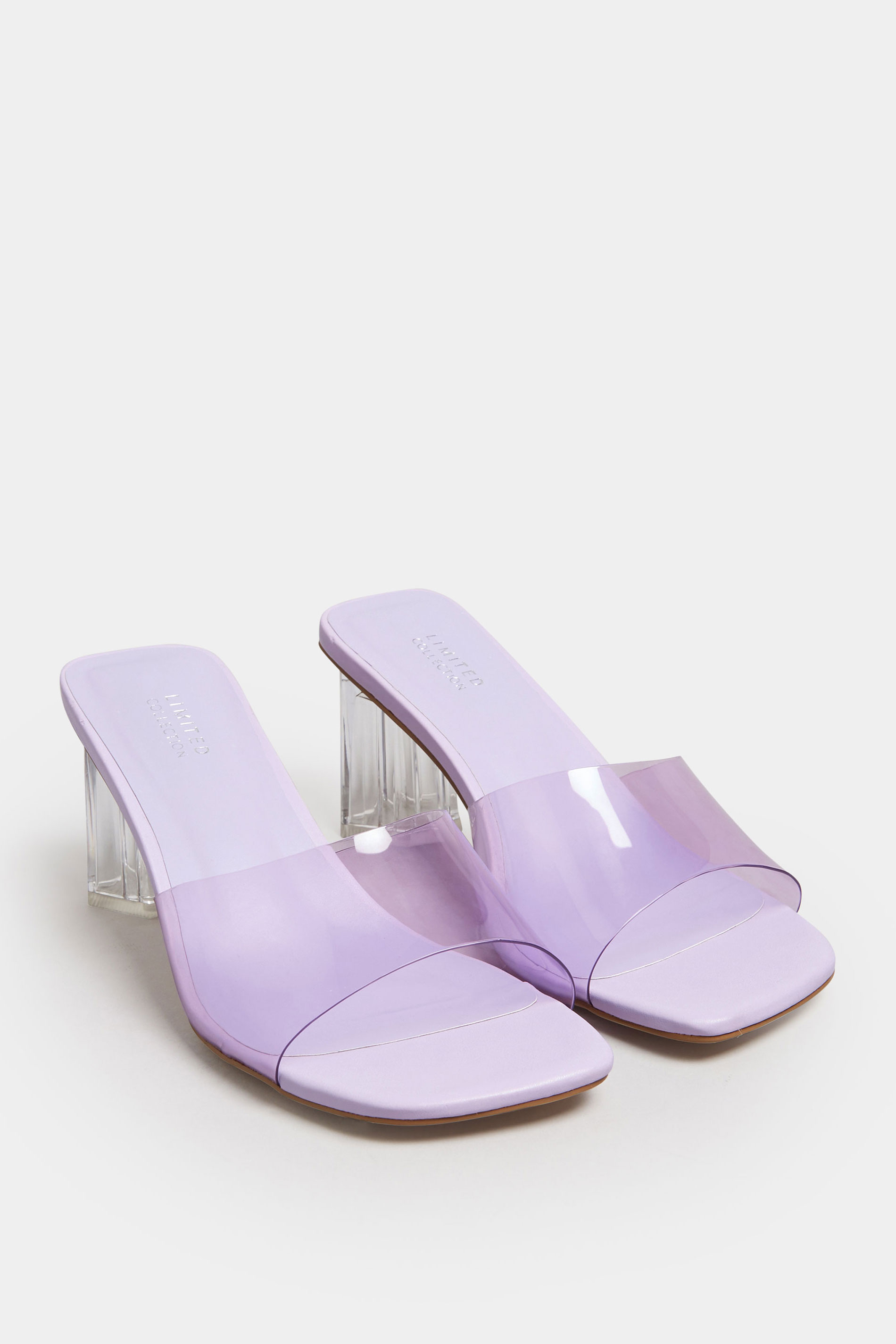 Buy GNIST Plain Lavender Chunky Party Block Heel Sandal online