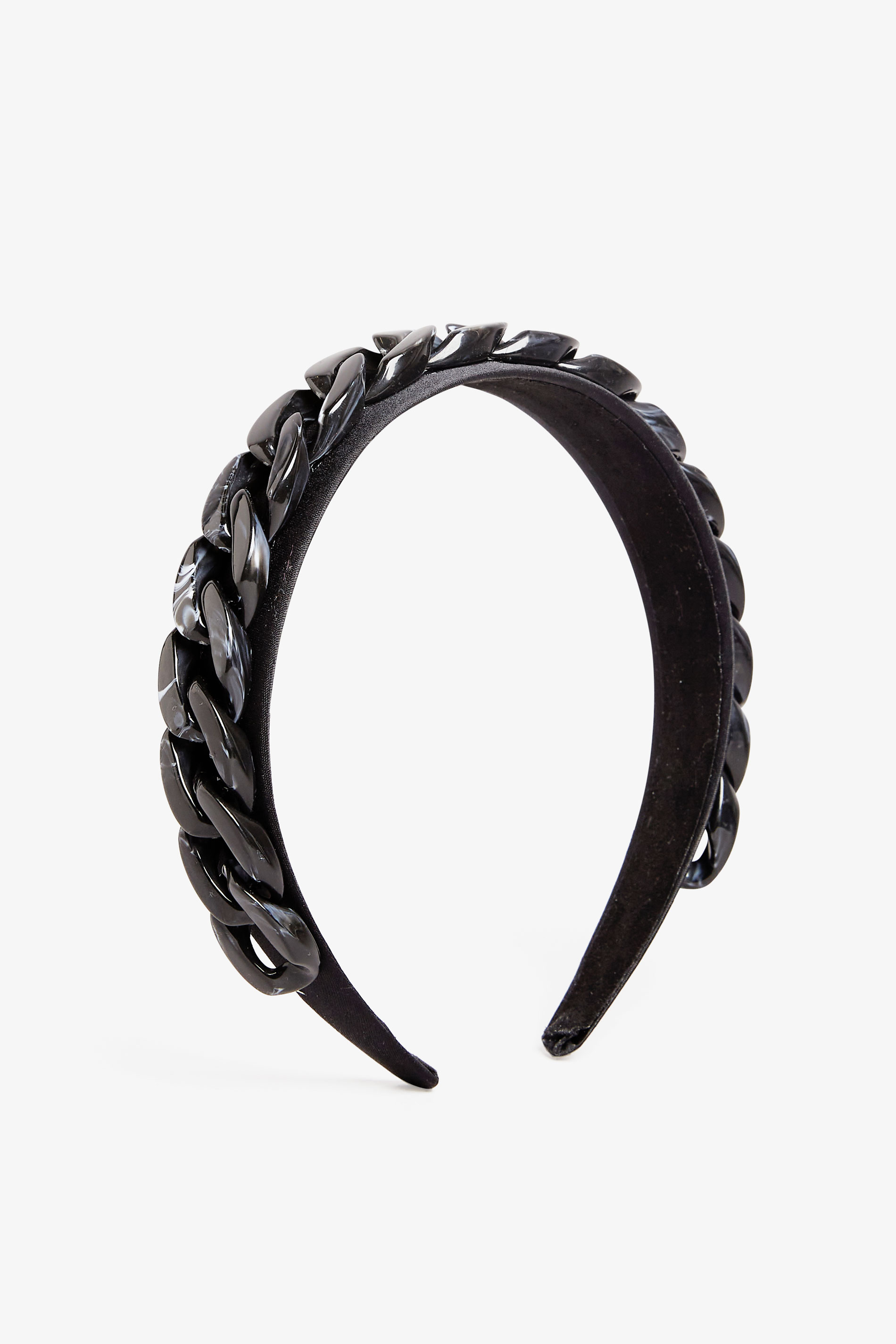 Black Chunky Chain Headband | Yours Clothing 1