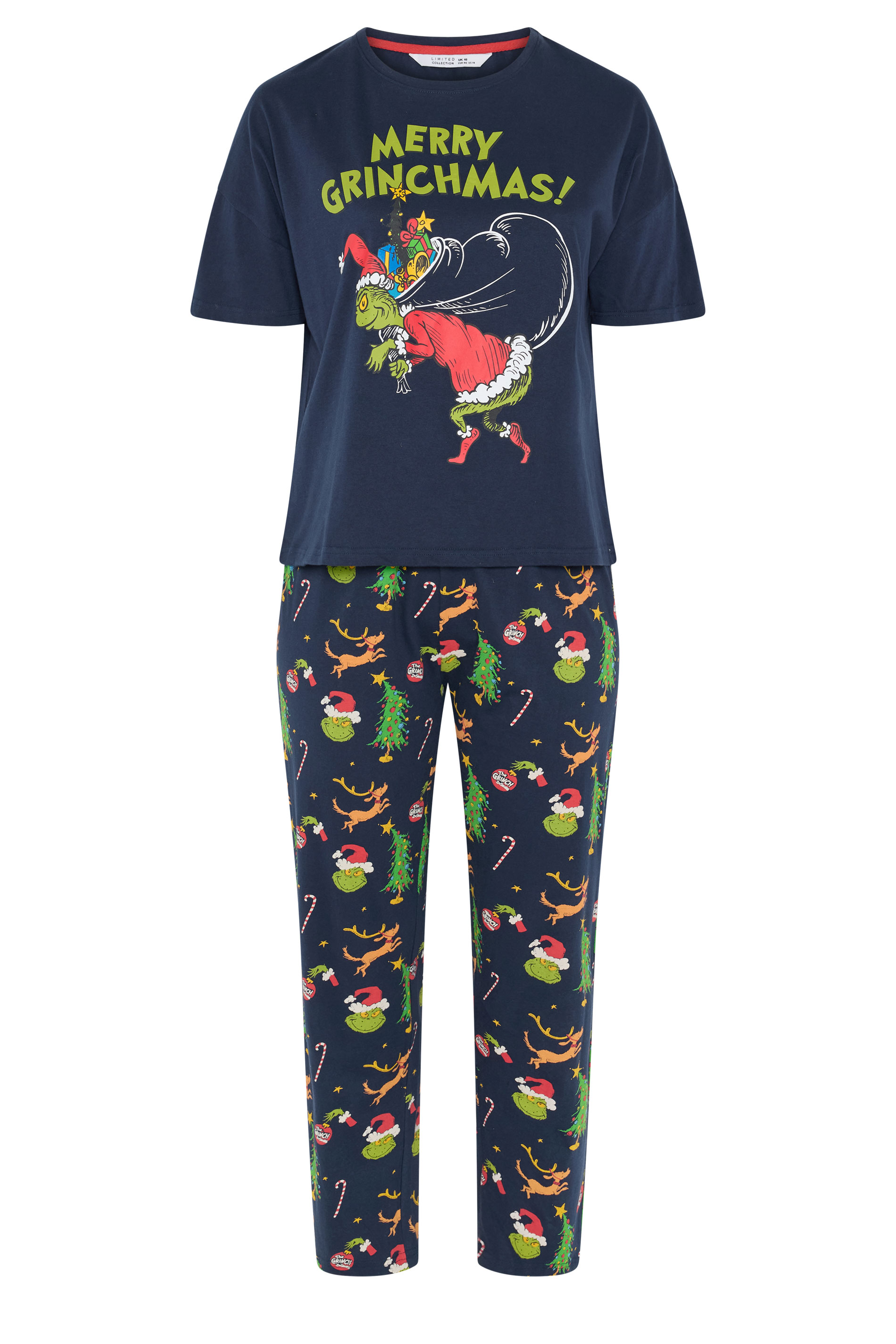 Limited Collection Curve Grinch Pyjama In Marineblauw Size 40