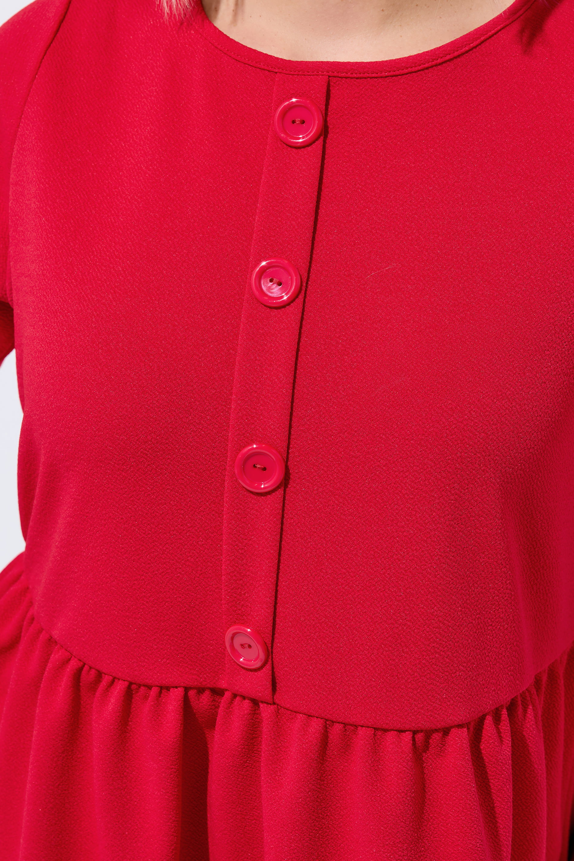 LIMITED COLLECTION Plus Size Red Peplum Top | Yours Clothing 4