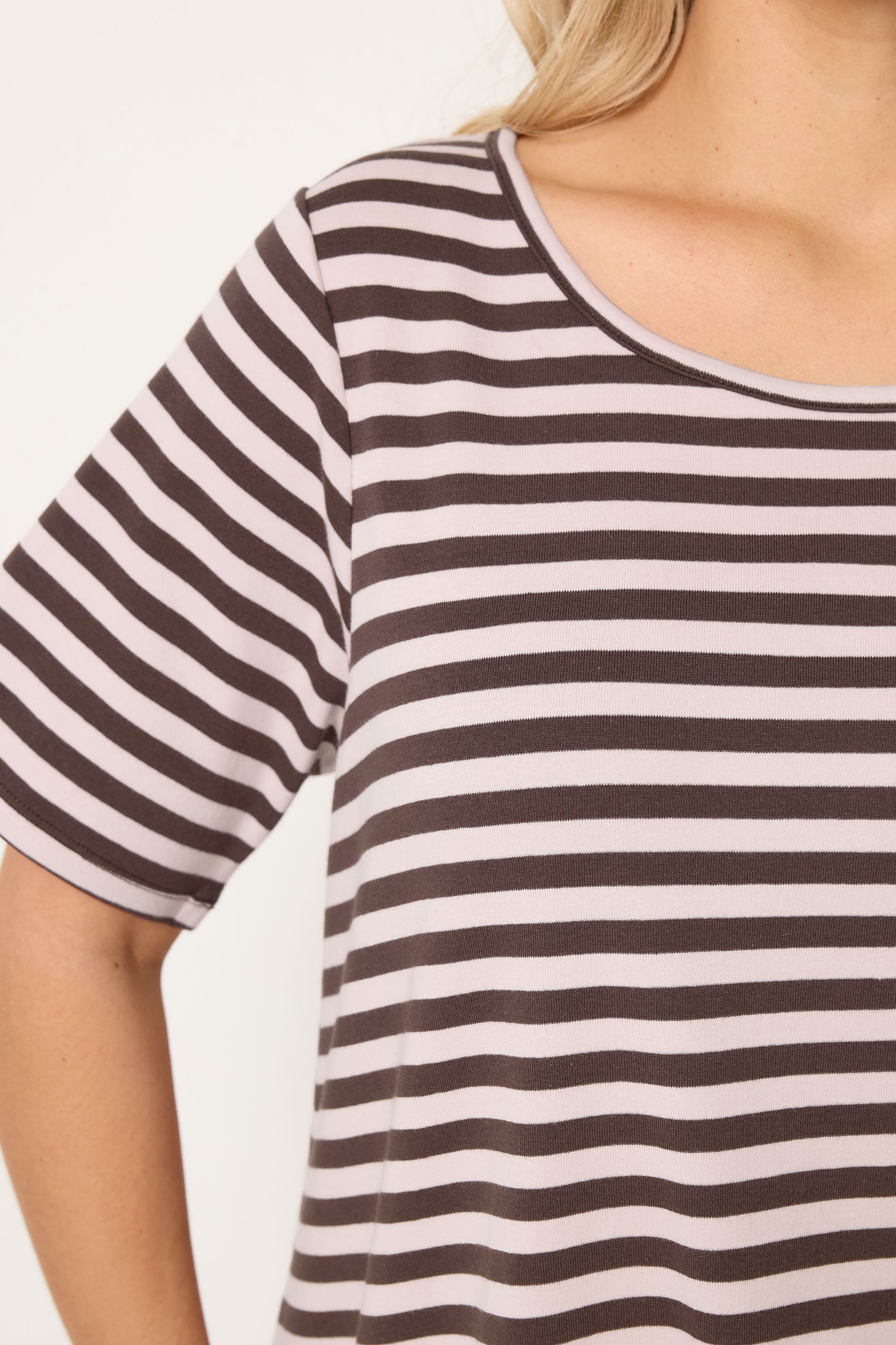 YOURS Plus Size Chocolate Brown & Pink Swing Top | Yours Clothing 4