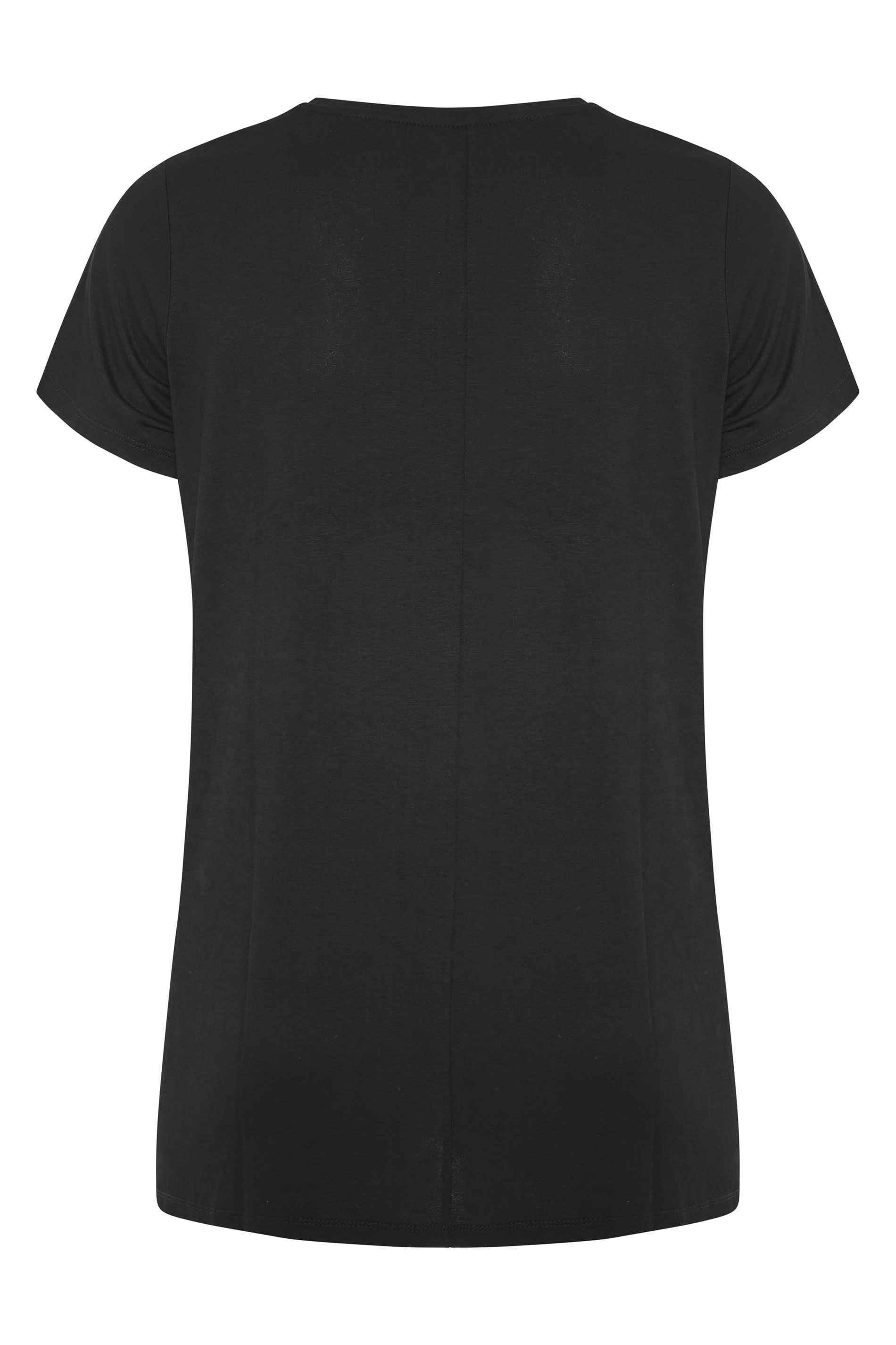 Grande taille  Tops Grande taille  Tops Casual | T-Shirt Noir Imprimé 'Beauty' - YW21552