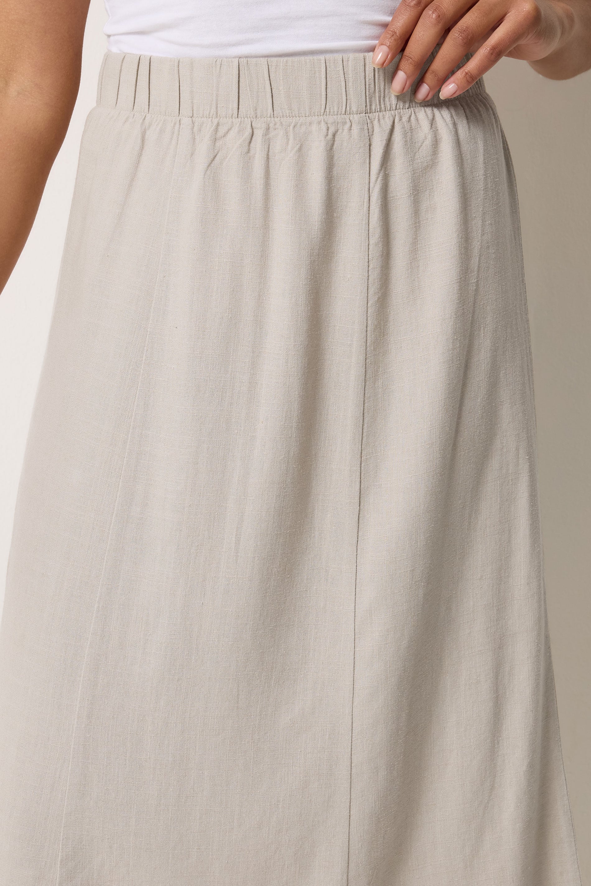 M&Co Natural Brown Linen Maxi Skirt | M&Co 5
