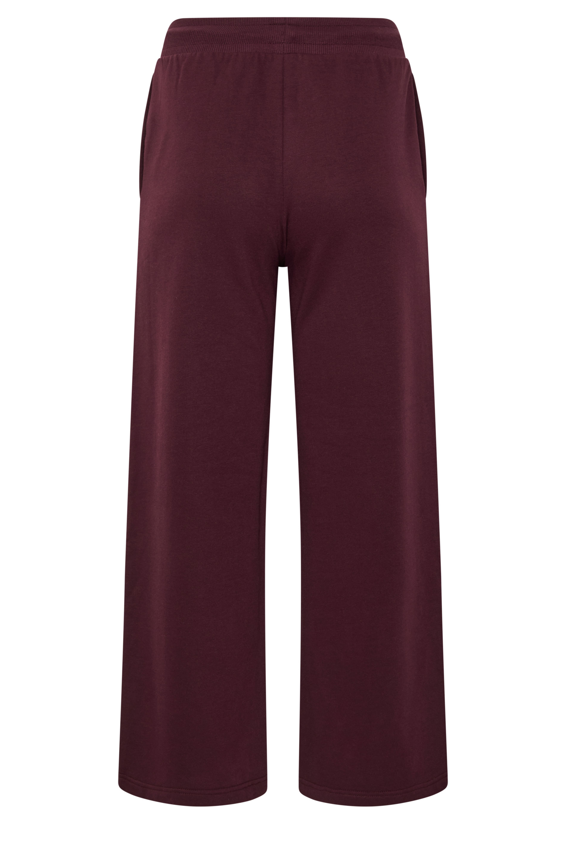 PixieGirl Petite Women's Dark Red Embroidered '22' Slogan Wide Leg Joggers | PixieGirl  3