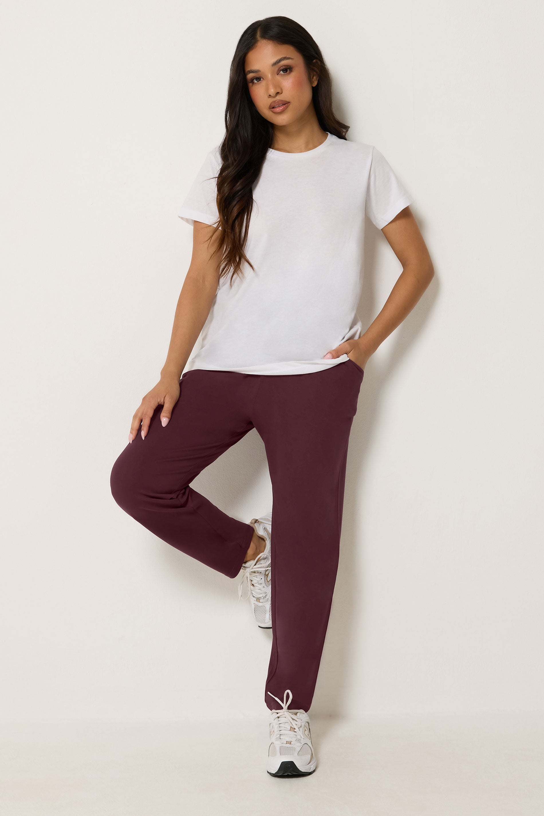 PixieGirl Petite Women's Burgundy Red Harem Trousers | PixieGirl 3