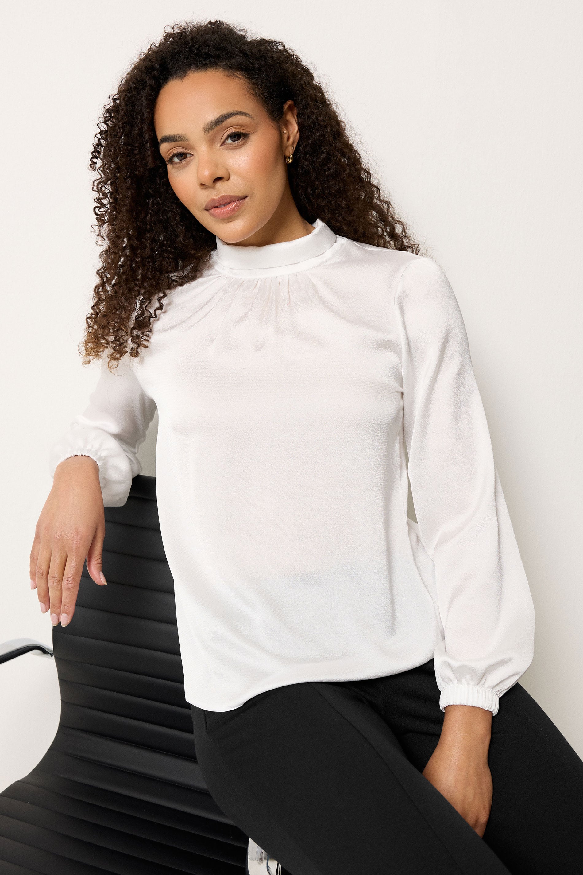M&Co White Tie Back Blouse | M&Co 3