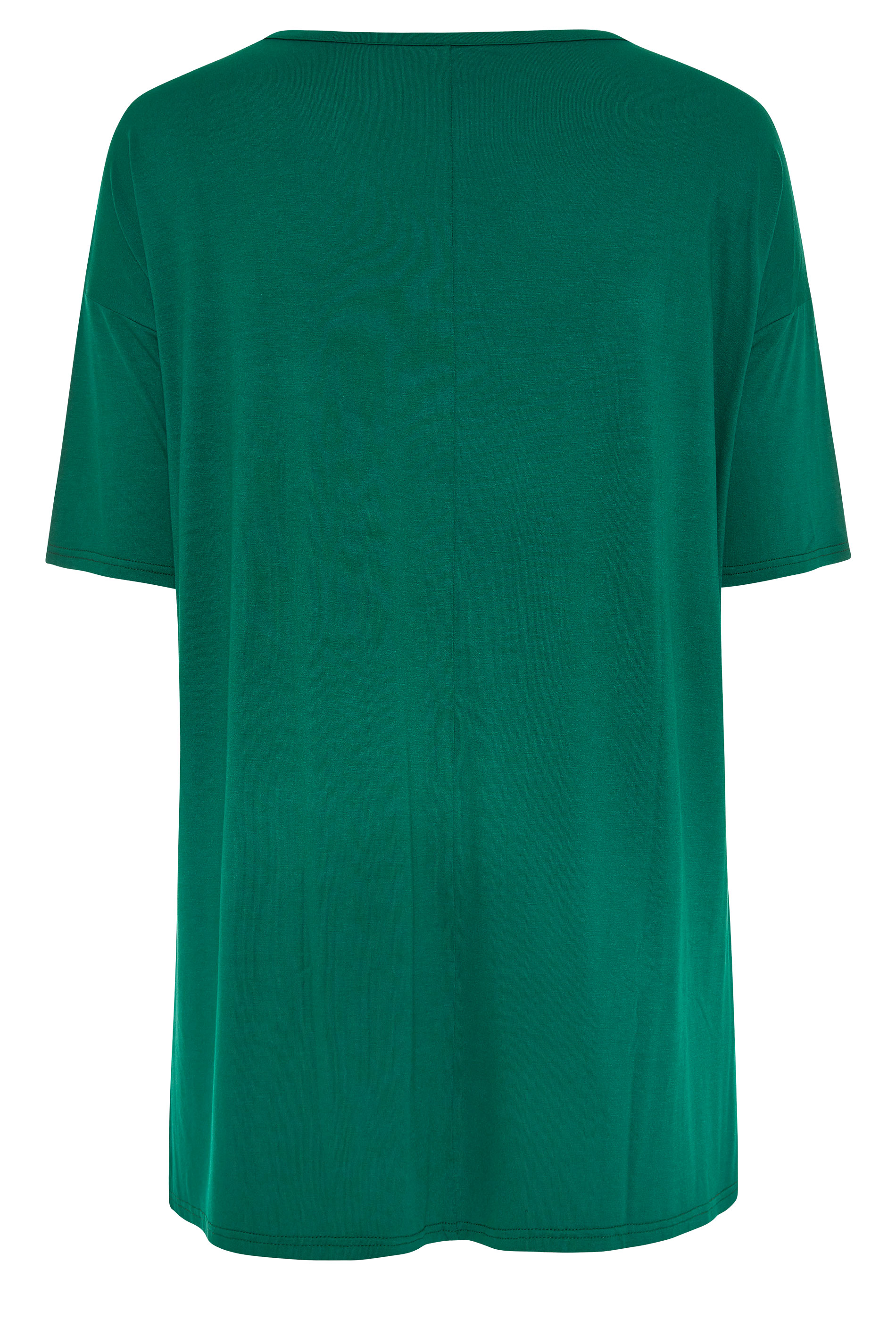 Grande taille  Tops Grande taille  T-Shirts | T-Shirt Vert Émeraude Style Oversize en Jersey - ML68225