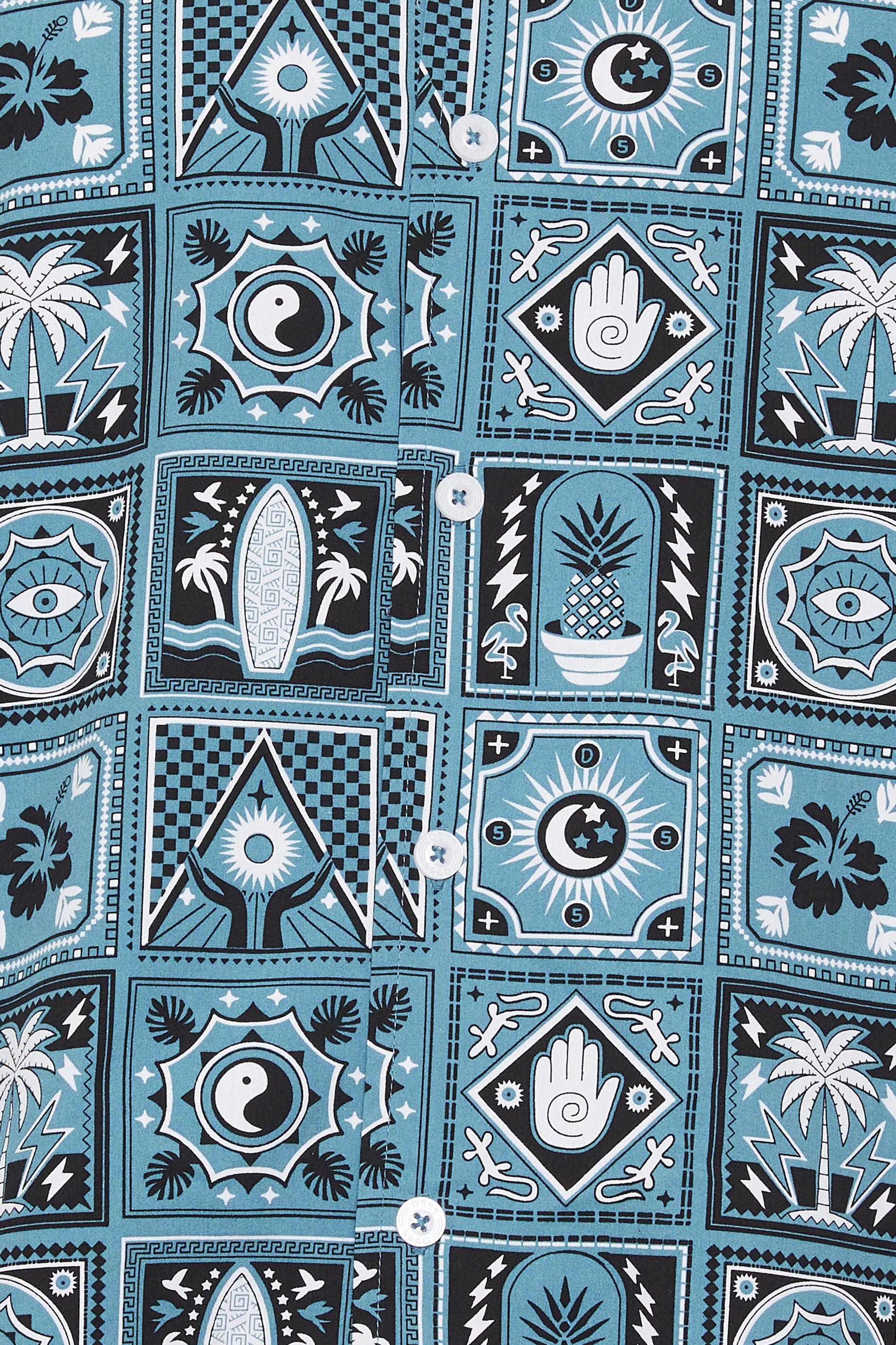 D555 Big & Tall Teal Blue Cuban Short Sleeve Shirt | BadRhino 5