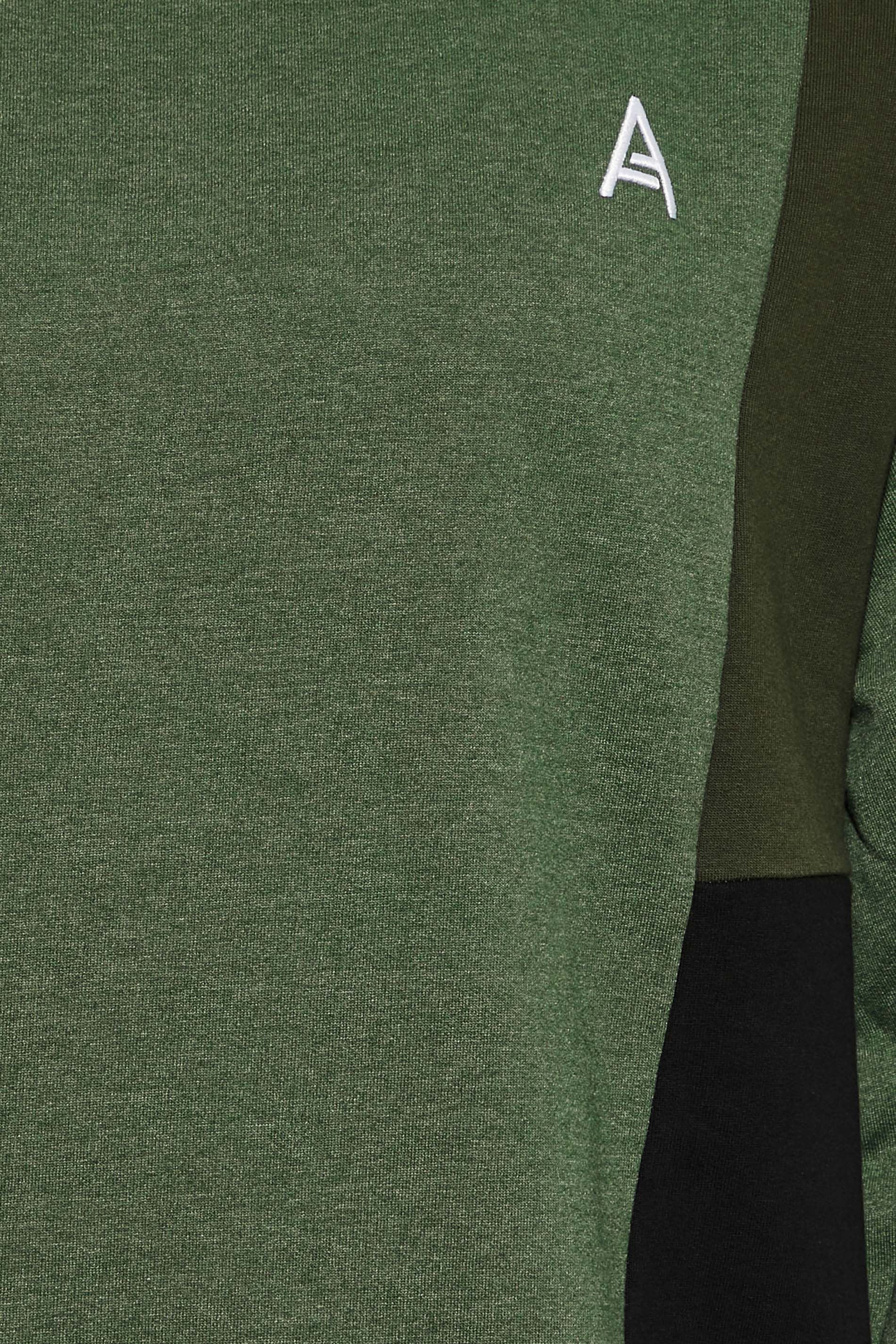 STUDIO A Big & Tall Khaki Green Cut & Sew Sweatshirt | BadRhino 3