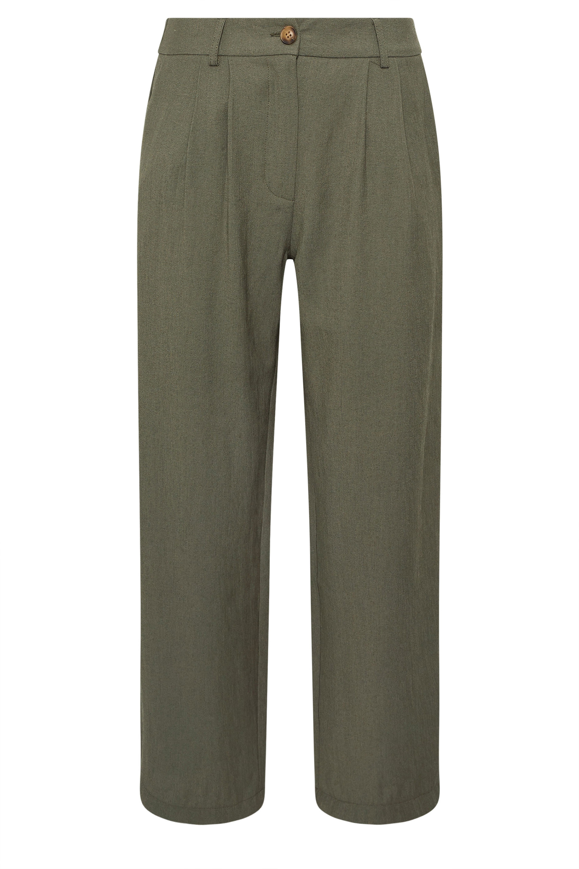 PixieGirl Petite Women's Green Wide Leg Trousers | PixieGirl 5