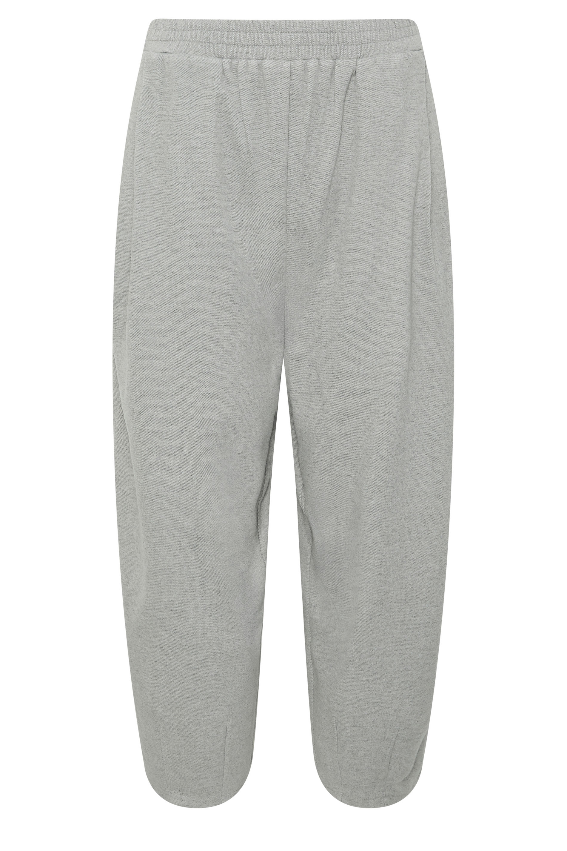 PixieGirl Petite Women's Grey Brushed Barrel Leg Trousers | PixieGirl  1
