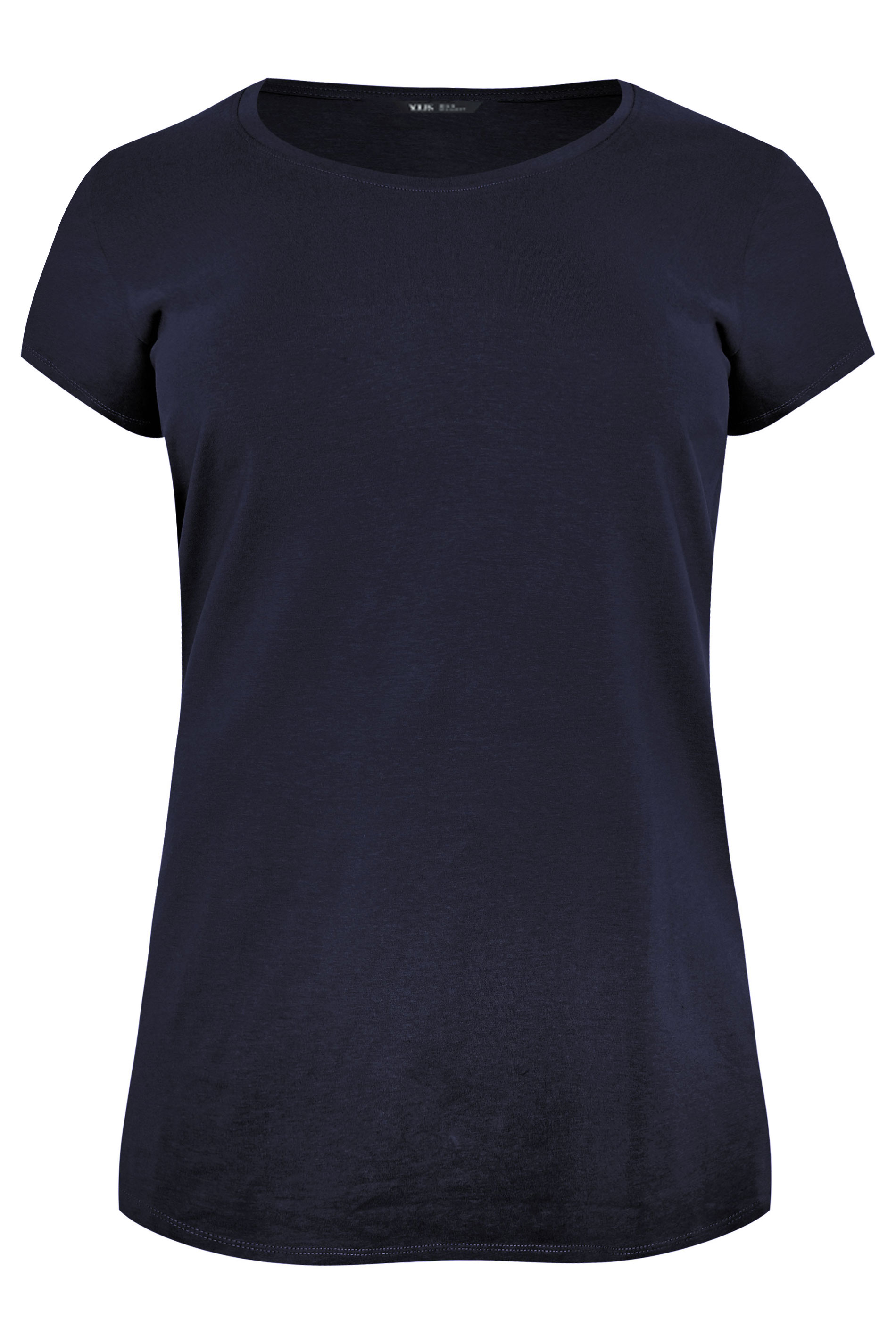 YOURS 3 PACK Plus Size Navy Blue & Black Core T-Shirts | Yours Clothing