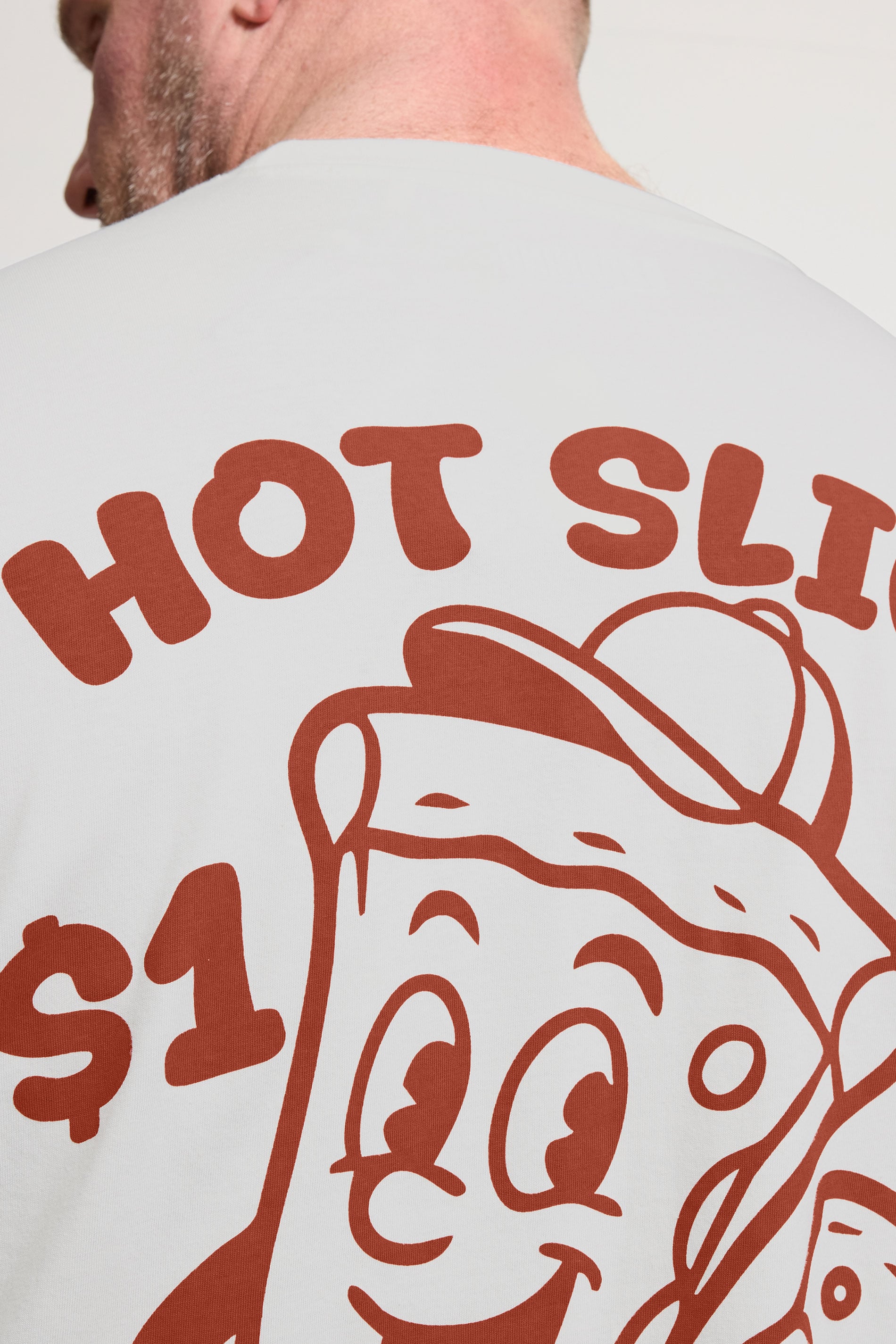 BadRhino Big & Tall Off White Hot Slice Graphic T-Shirt | BadRhino 6
