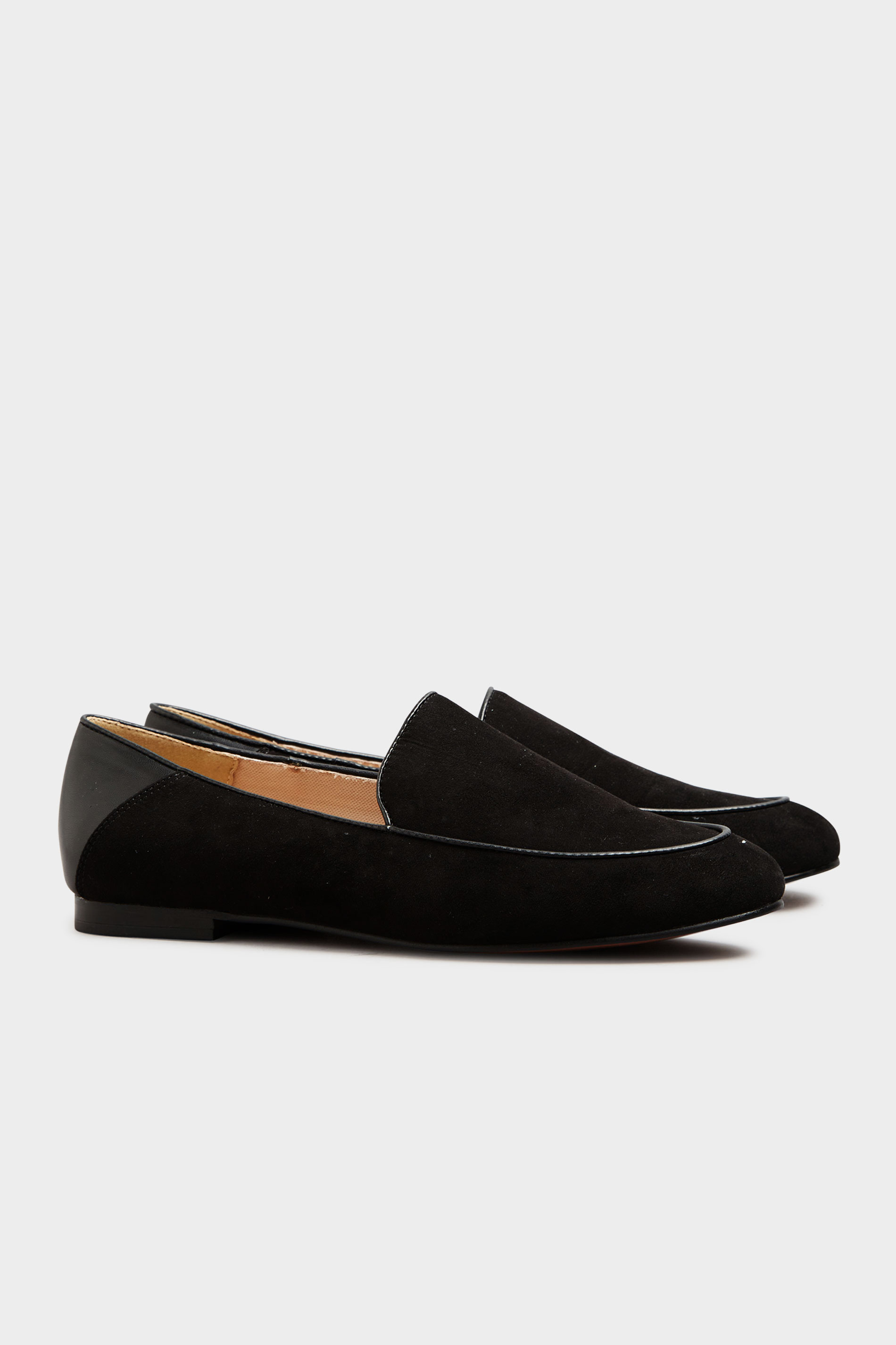 LTS Black Suede Loafers In Standard Fit | Long Tall Sally  1