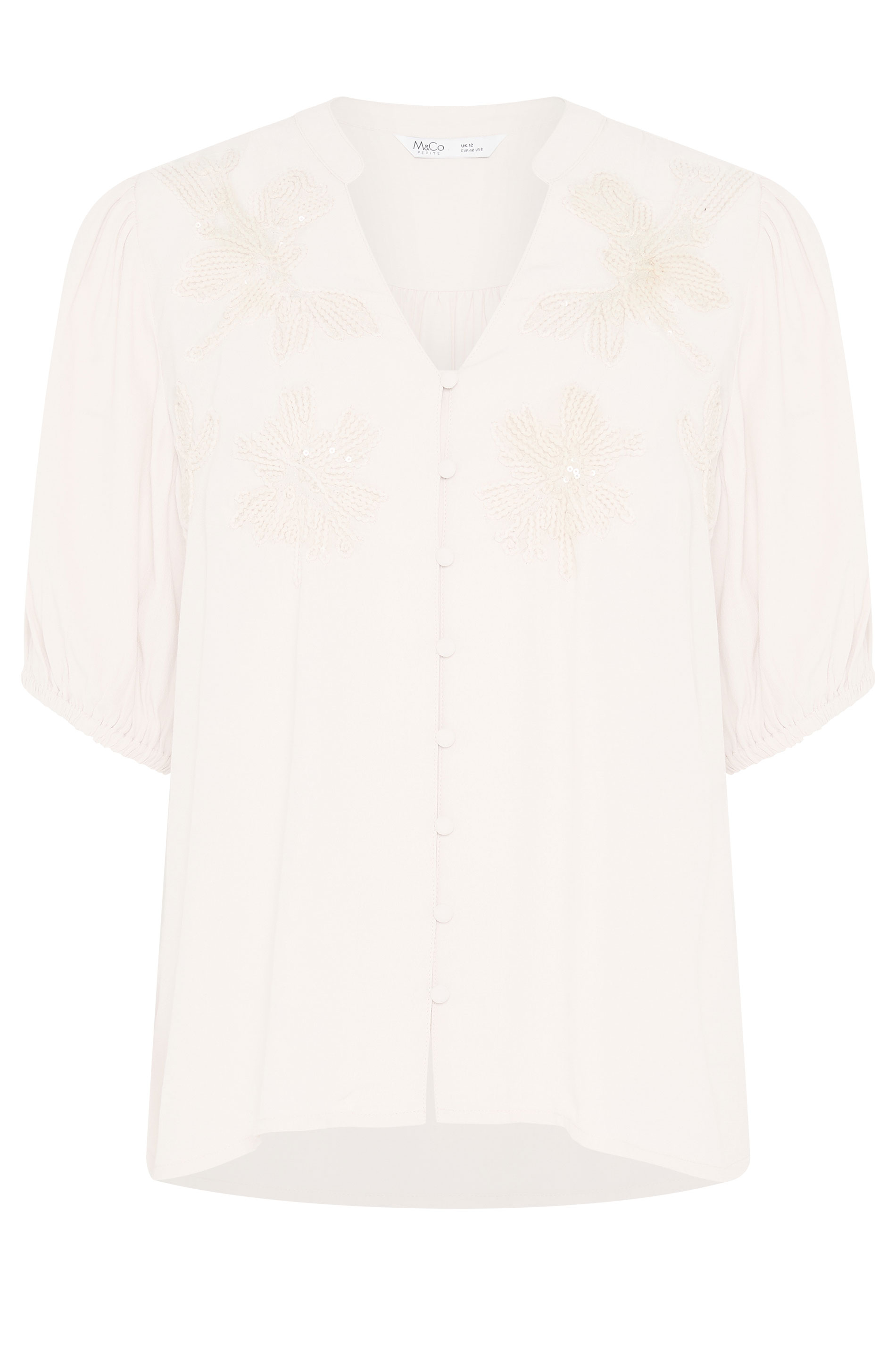 M&Co Petite Light Pink Sequin Embellished Blouse | M&Co 5