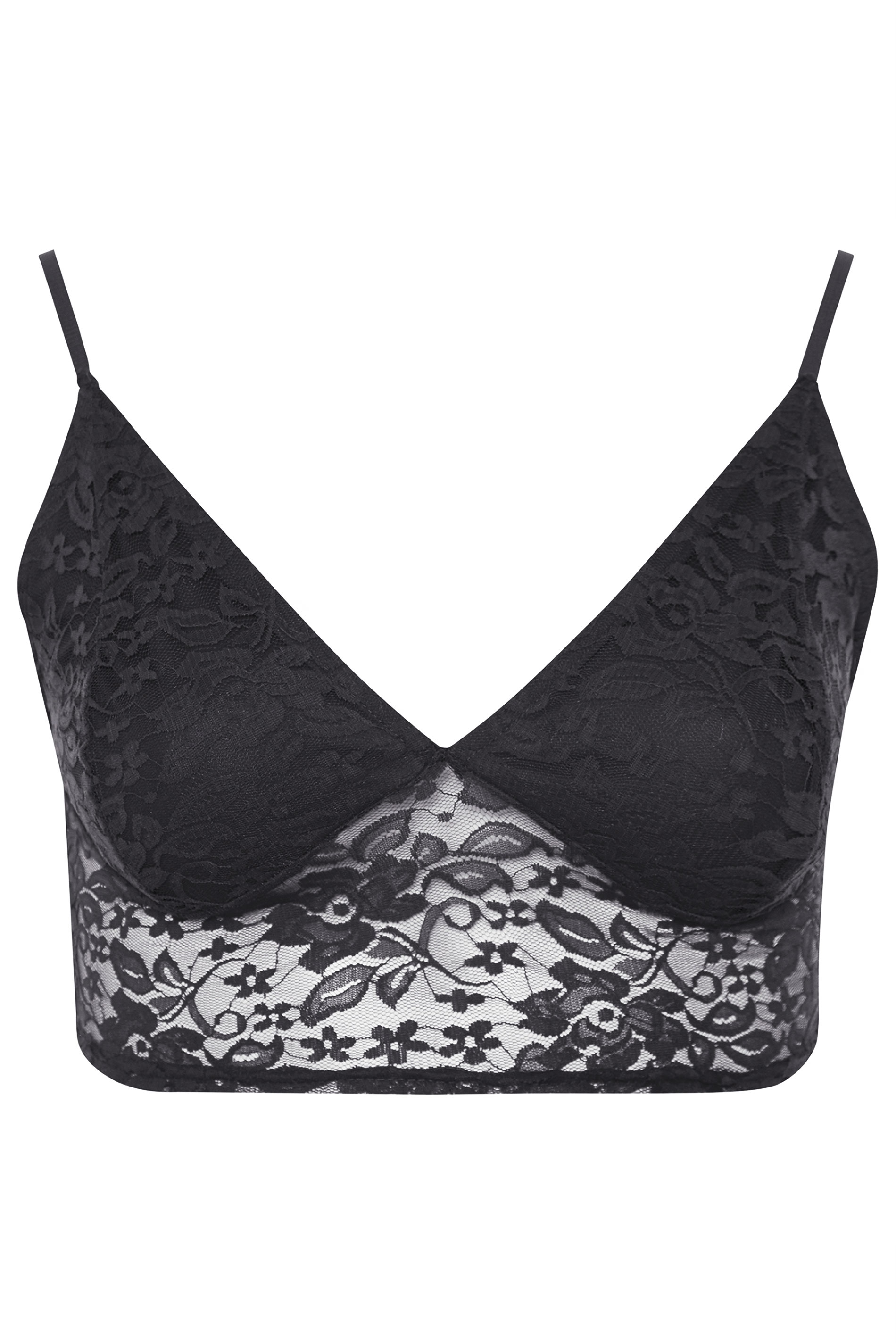 LIMITED COLLECTION Black Floral Lace Bralette | Yours Clothing