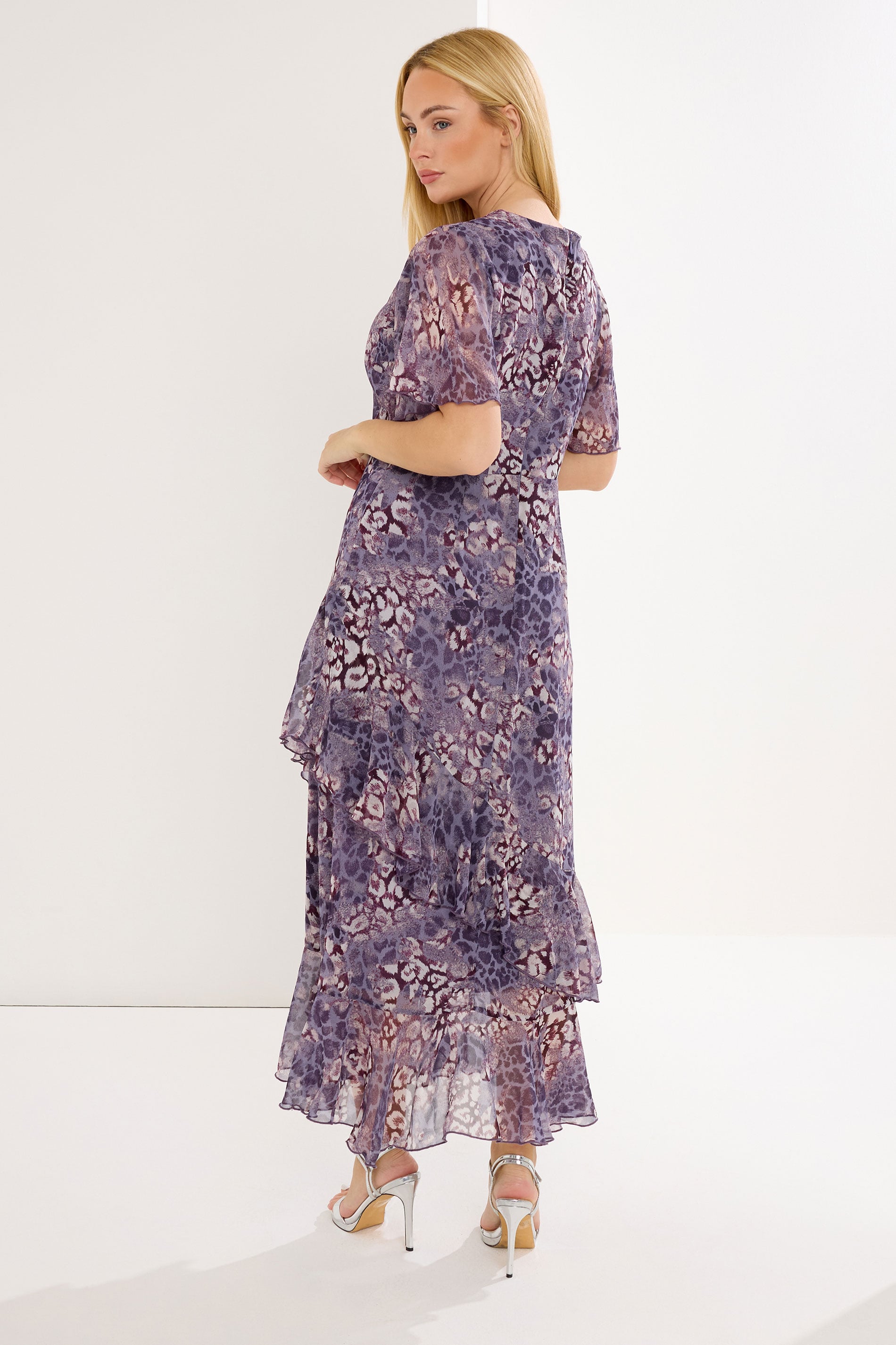 STAR Purple Animal Tiered Wrap Dress | StarByJM 2