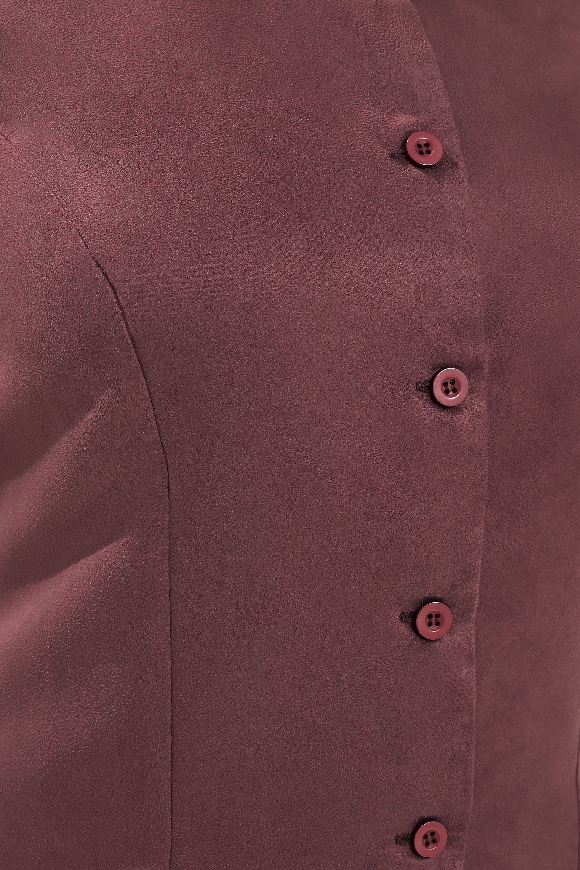 YOURS Curve Burgundy Red Suedette Waistcoat | Yours Clothing 4