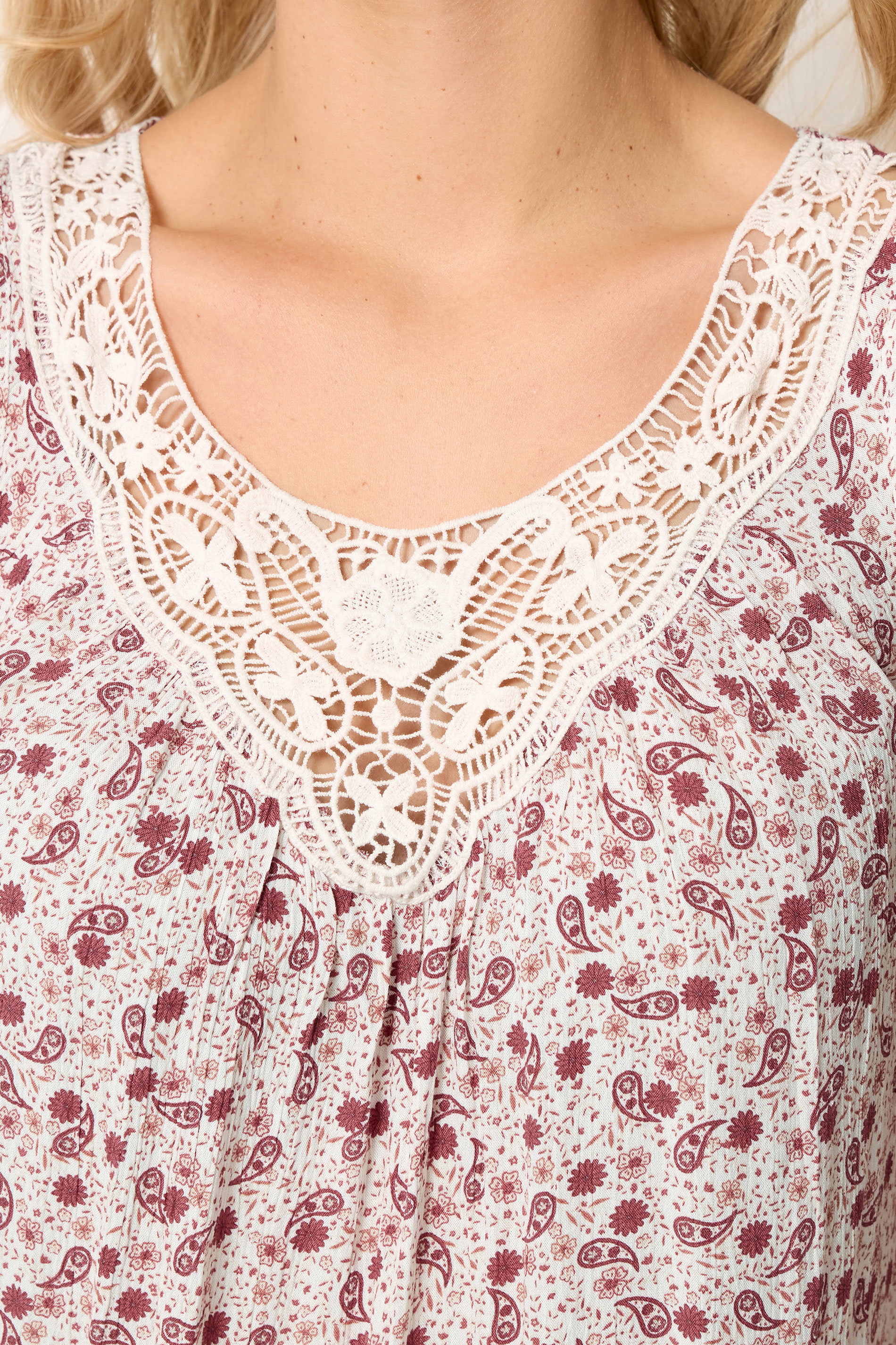 YOURS Plus Size Red Paisley Vest Top | Yours Clothing 5