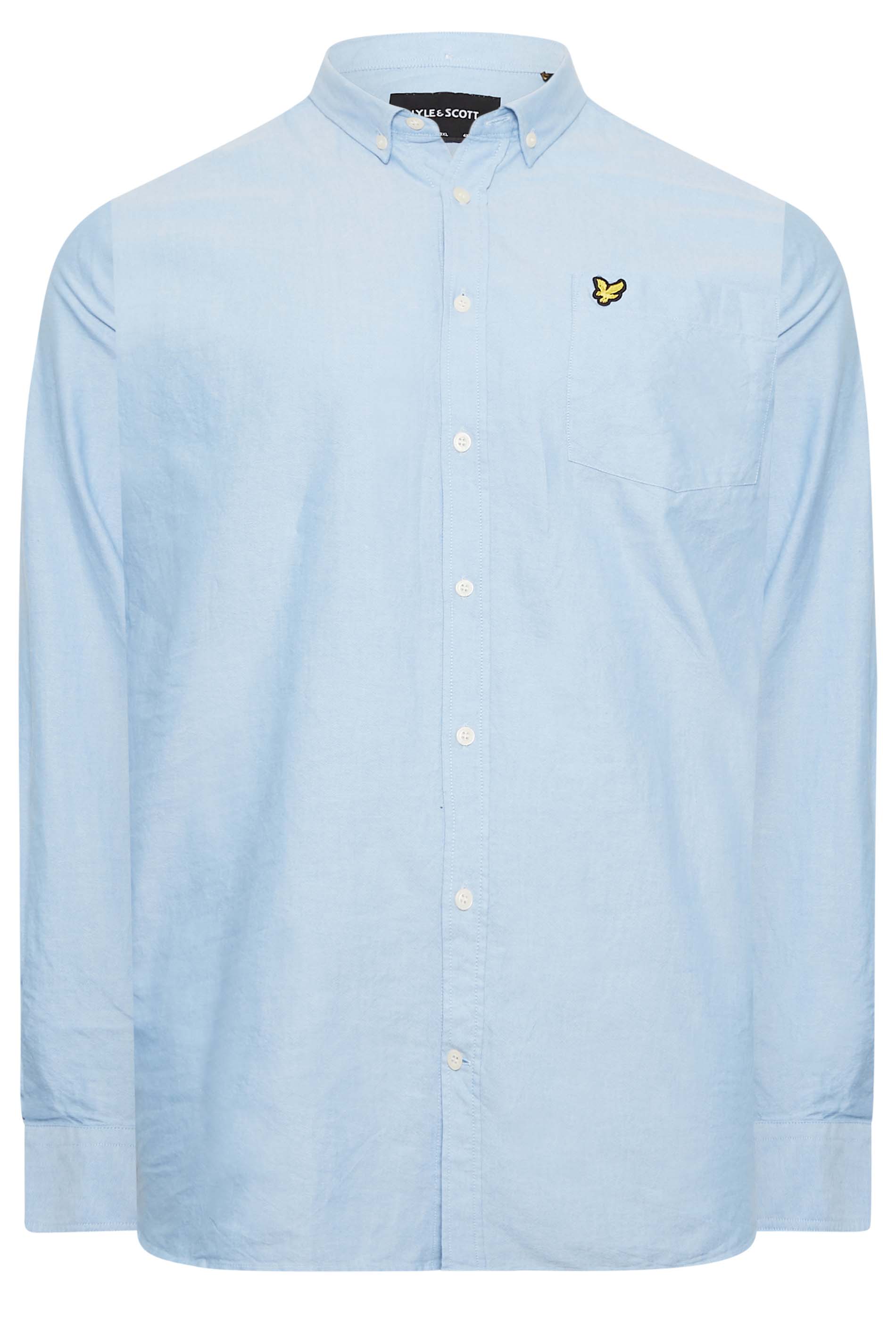 LYLE & SCOTT Big & Tall Blue Oxford Shirt | BadRhino 3