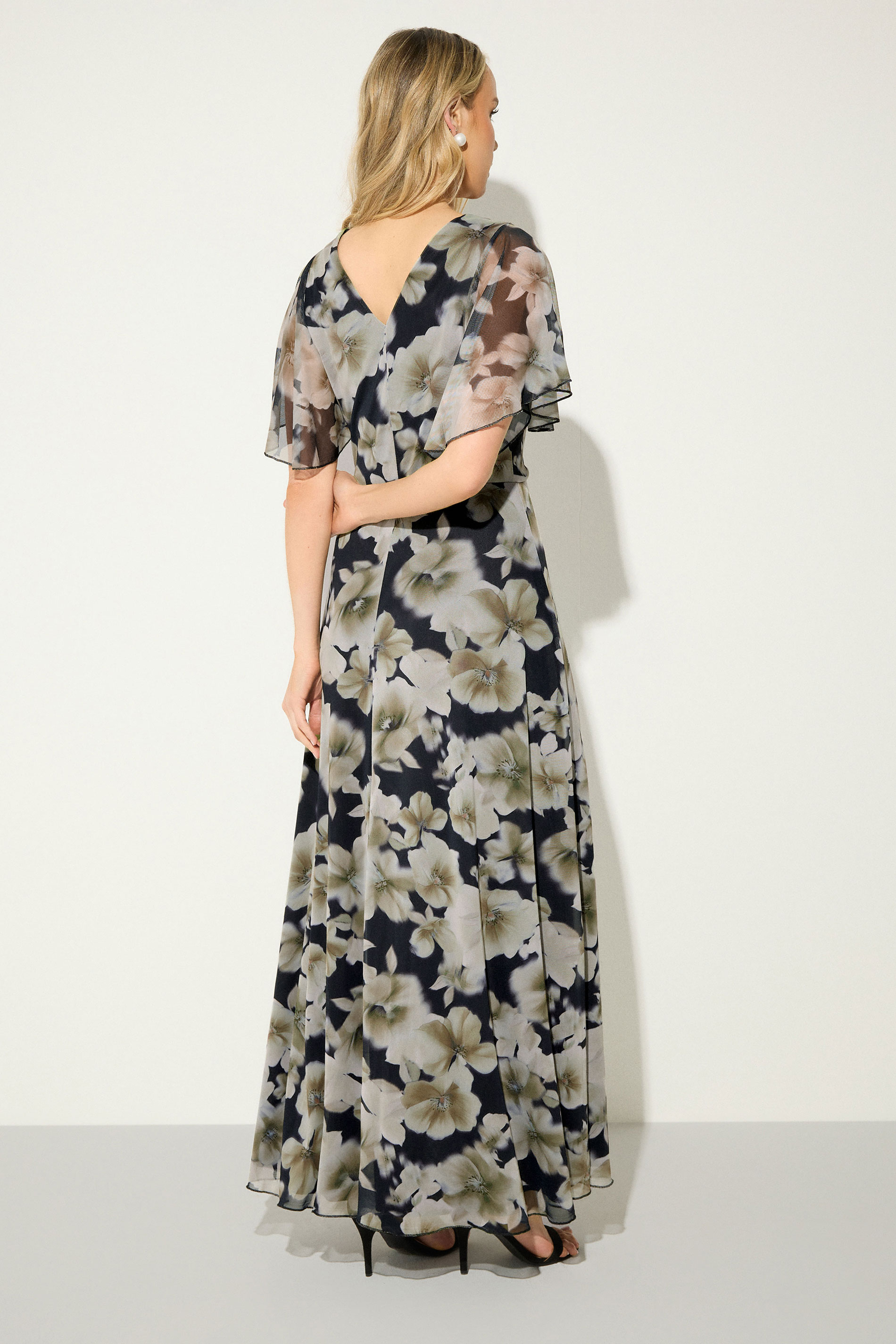 LTS Tall Women's Black Floral Mesh Maxi Dress | Long Tall Sally 2